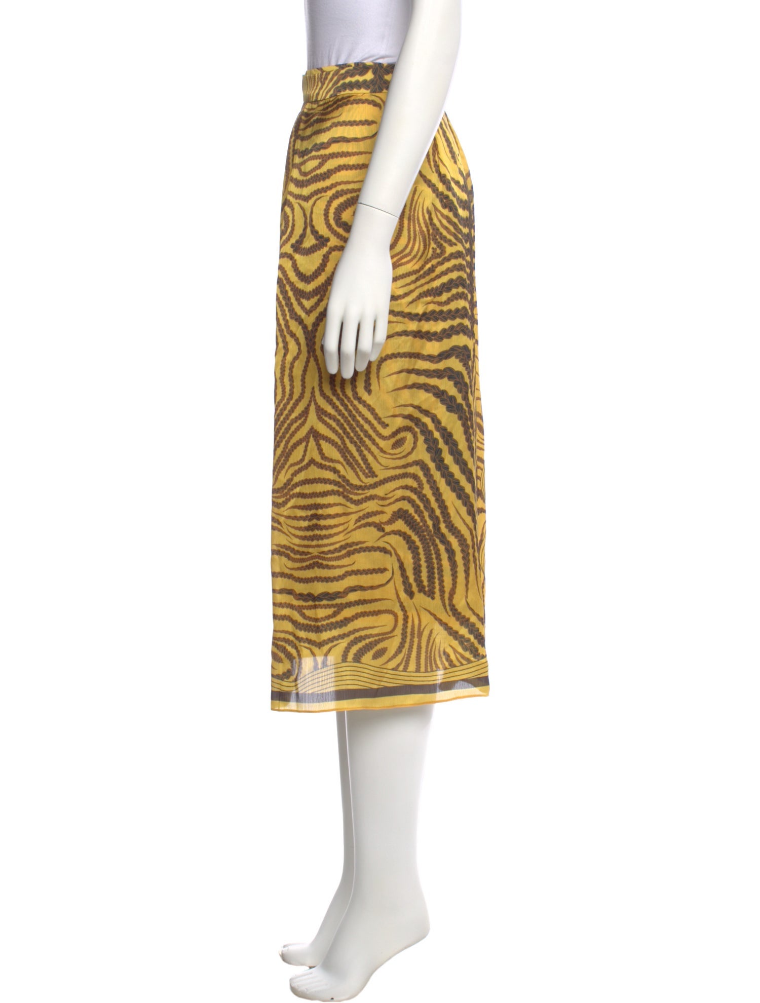 Fe Noel Animal Print Midi Length Skirt