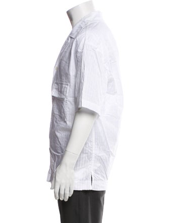 Feng Chen Wang Striped Short Sleeve Dress Shirt