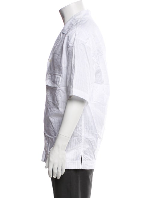 Feng Chen Wang Striped Short Sleeve Dress Shirt