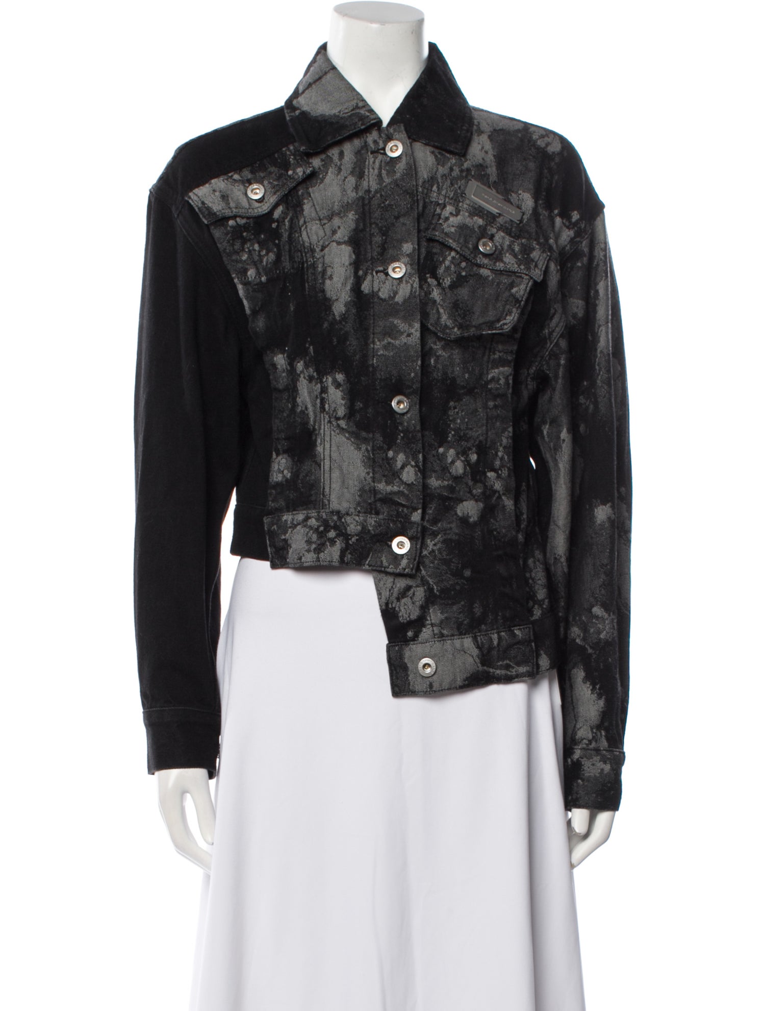 Feng Chen Wang Floral Print Denim Jacket