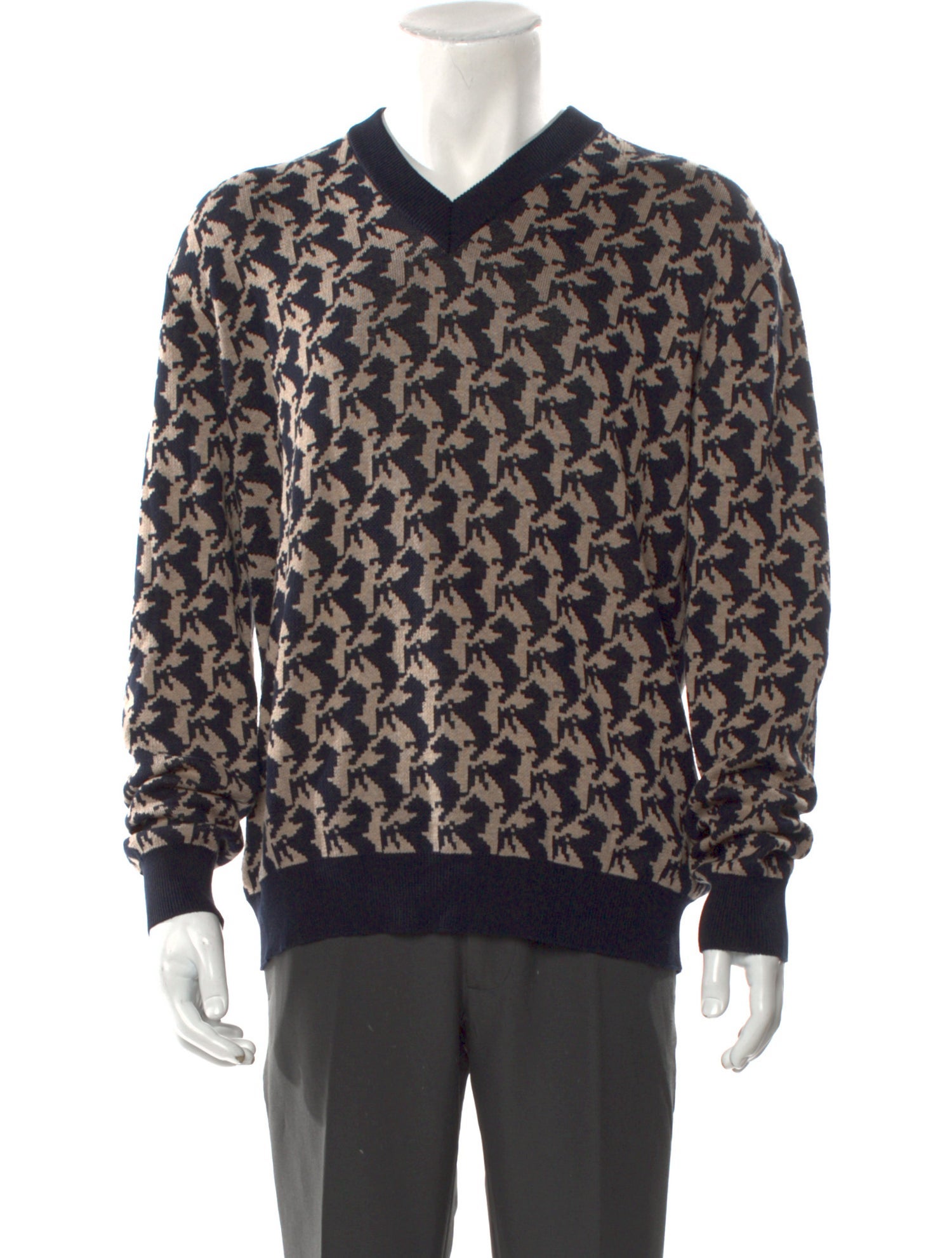 Ferrari Printed V-Neck Pullover