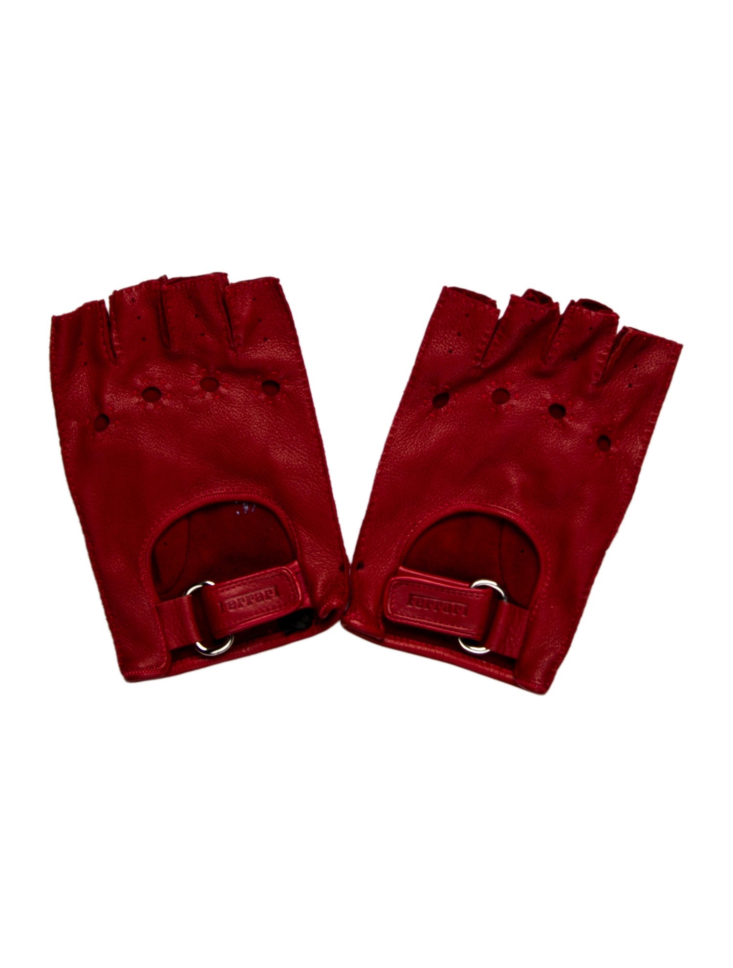 Ferrari Finger less leather gloves