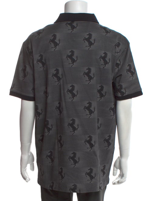 Ferrari Printed Collar Polo Shirt
