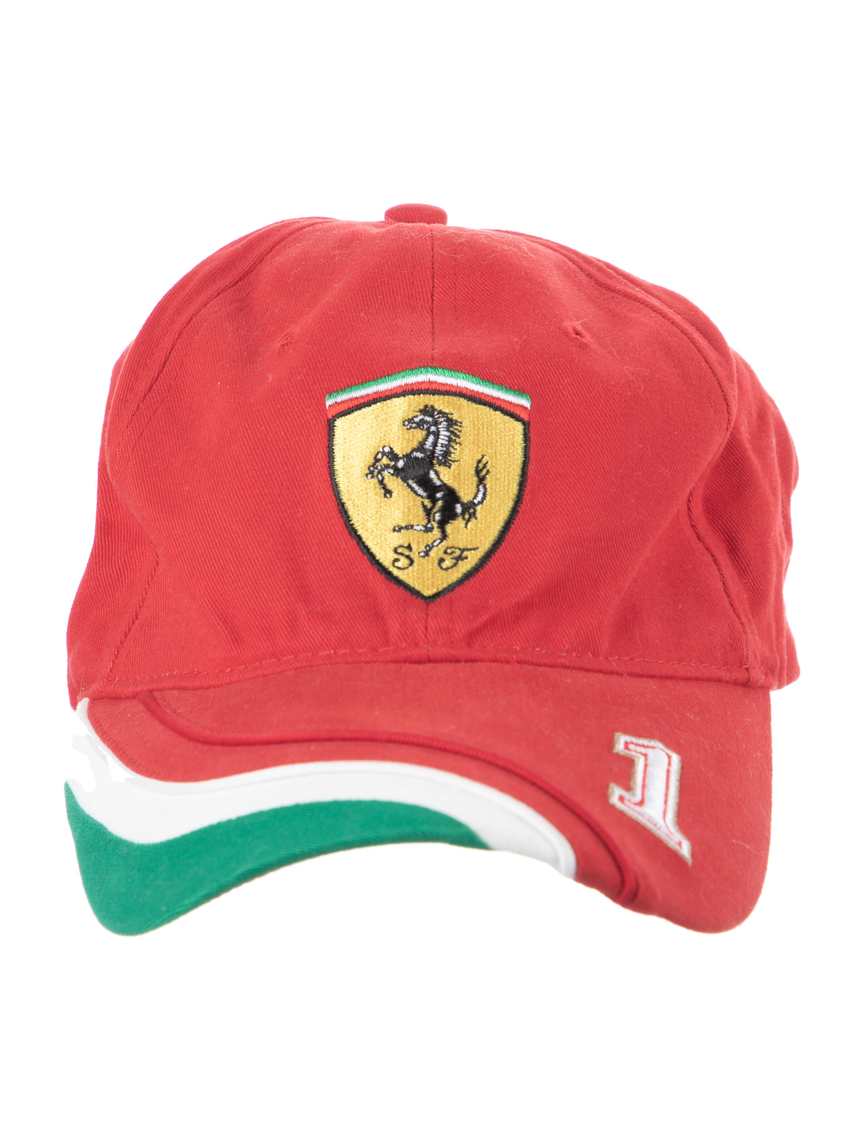 Ferrari Baseball Cap With Embroidered Logos