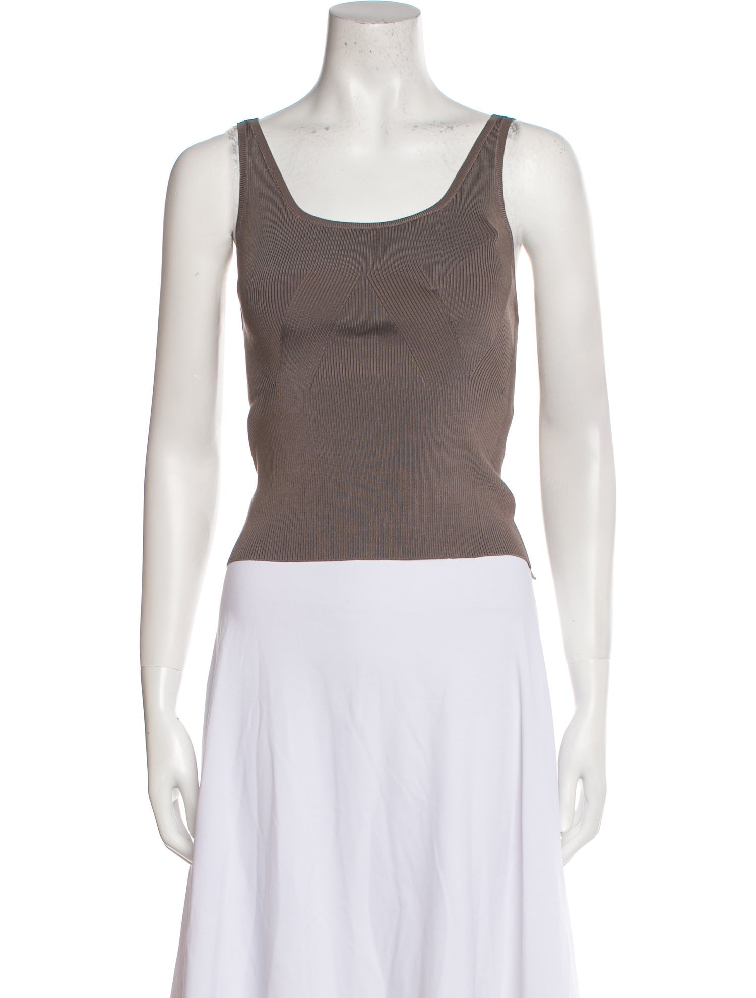 FFORME Silk Scoop Neck Crop Top