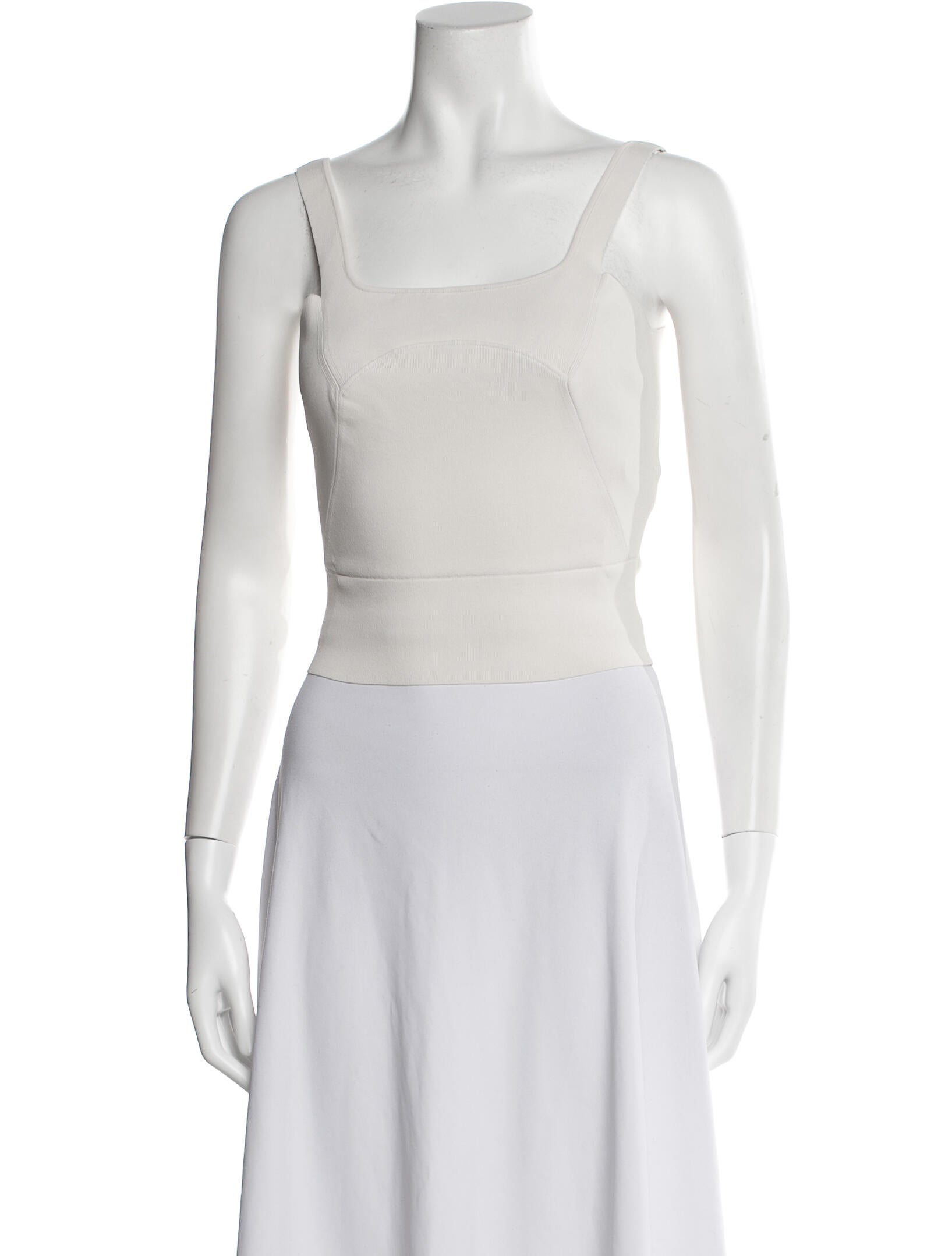 FFORME Square Neckline Sleeveless Crop Top w/ Tags