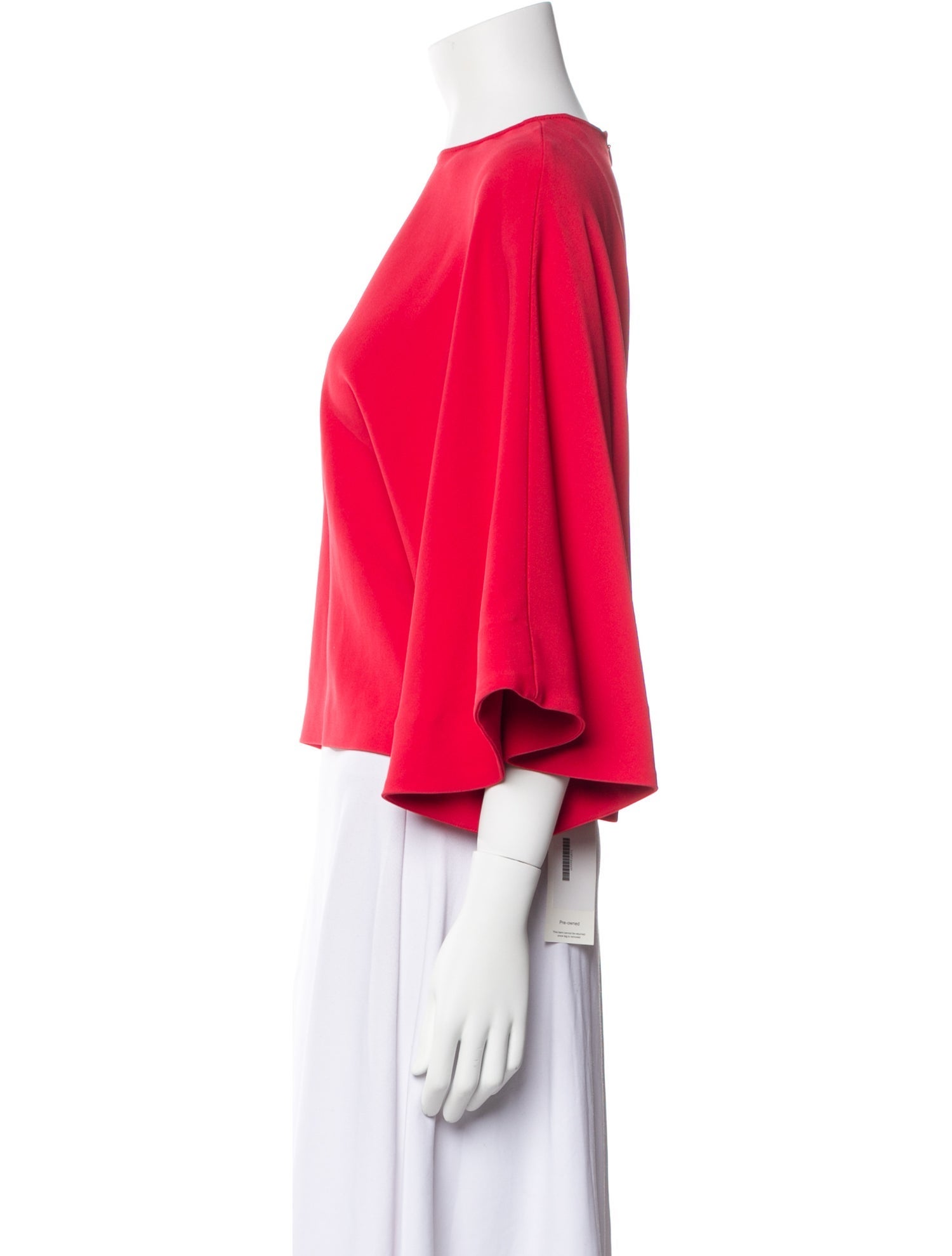 FFORME Bateau Neckline Three-Quarter Sleeve Crop Top w/ Tags