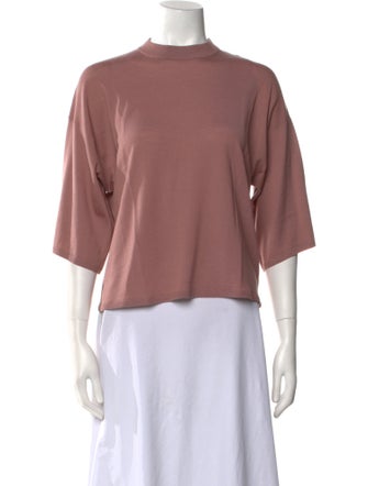 FFORME Mock Neck Three-Quarter Sleeve Top