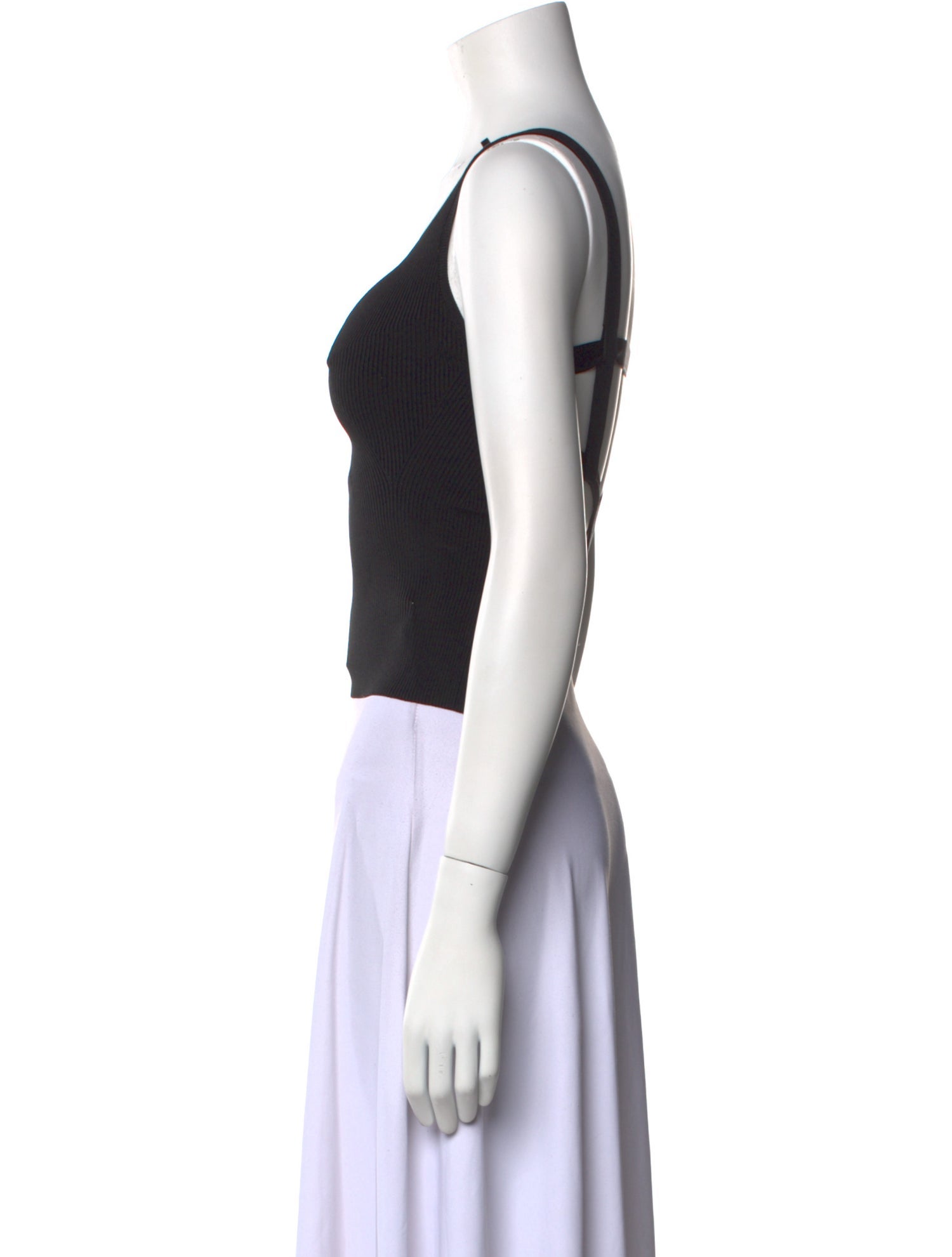 FFORME Silk Scoop Neck Crop Top w/ Tags