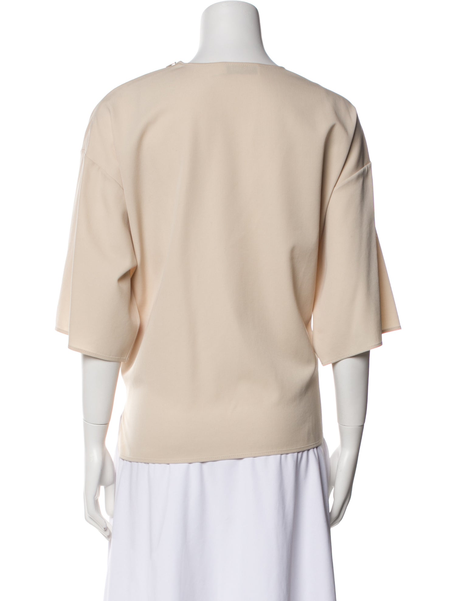 FFORME Bateau Neckline Three-Quarter Sleeve Top