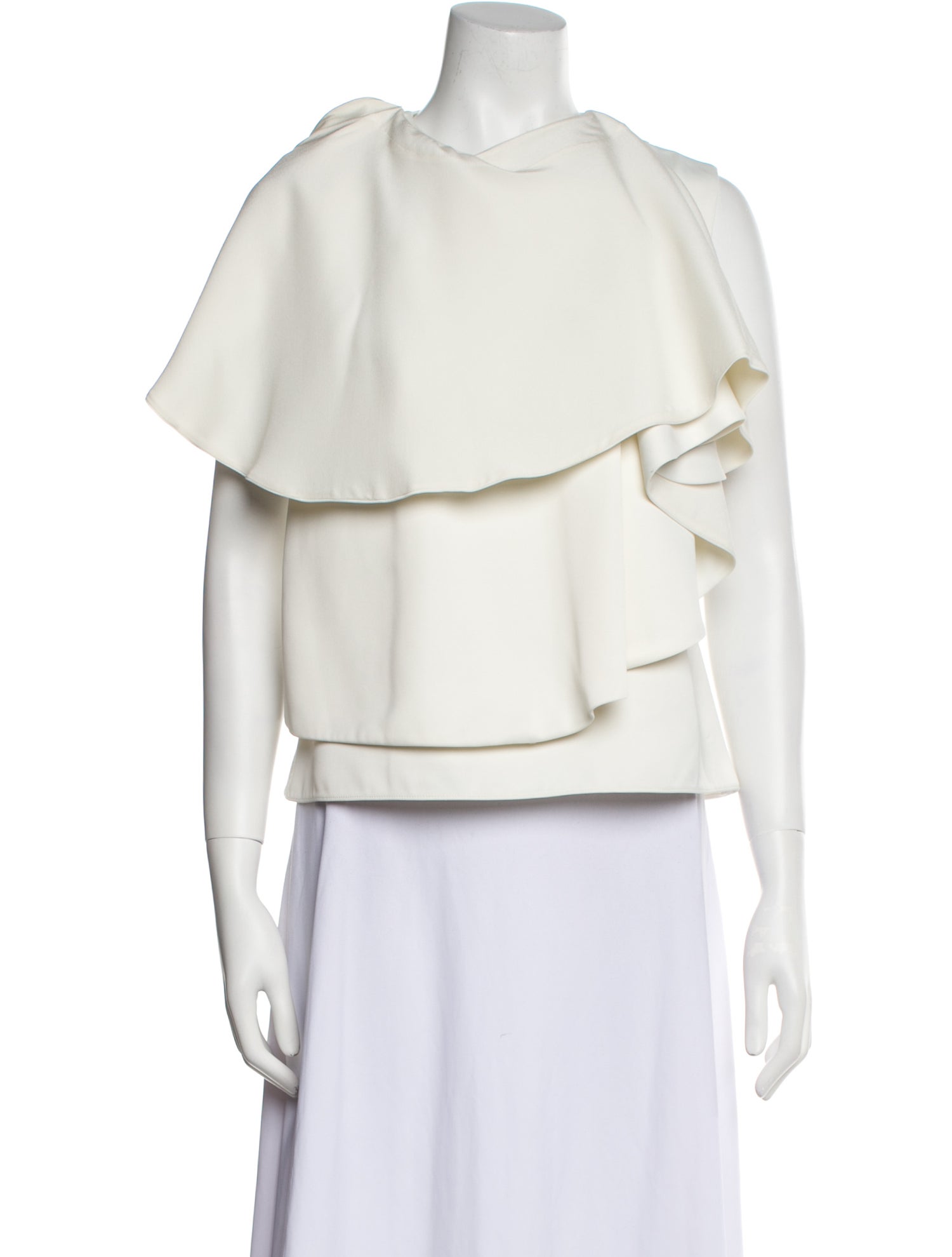 FFORME Cowl Neck Short Sleeve Crop Top