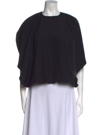 FFORME Silk Crew Neck Crop Top