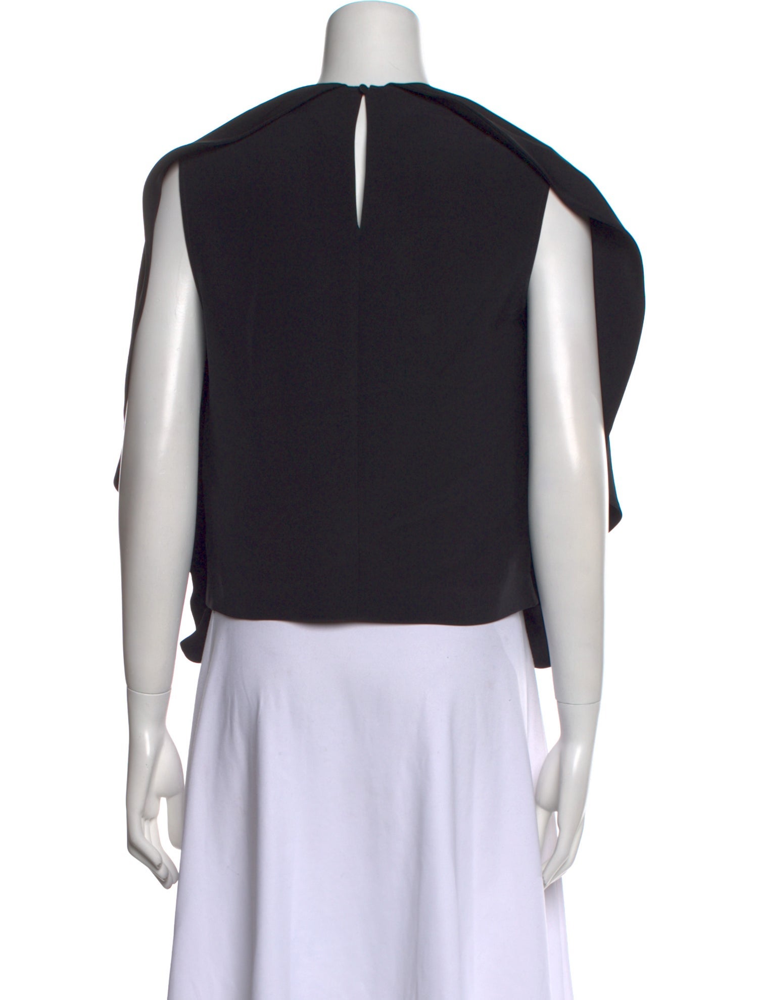 FFORME Silk Crew Neck Crop Top