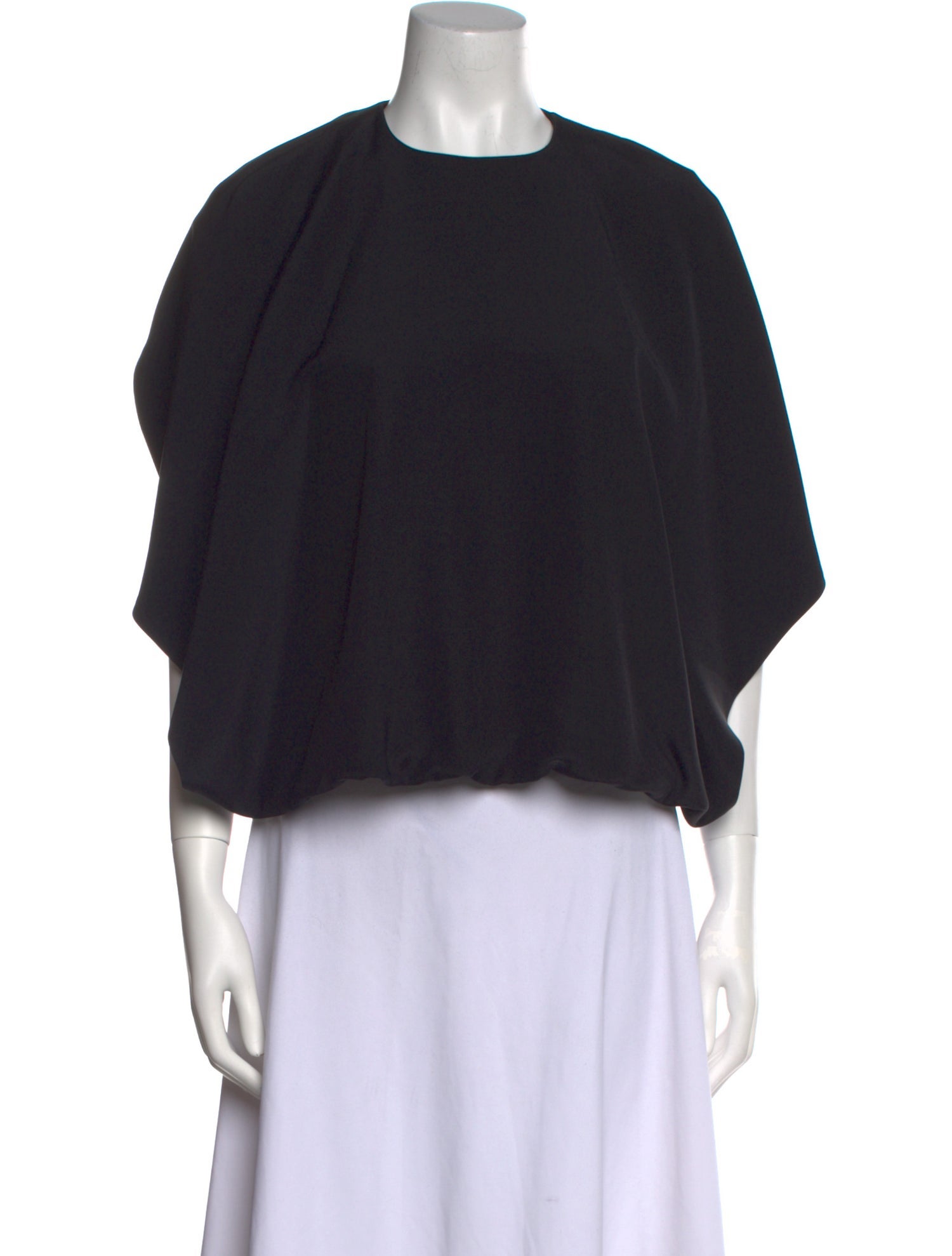 FFORME Silk Crew Neck Crop Top