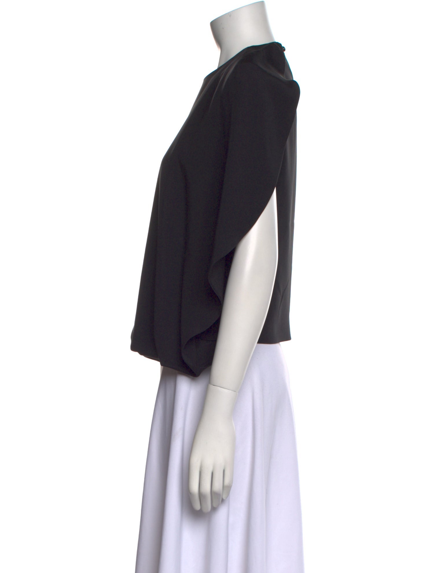 FFORME Silk Crew Neck Crop Top