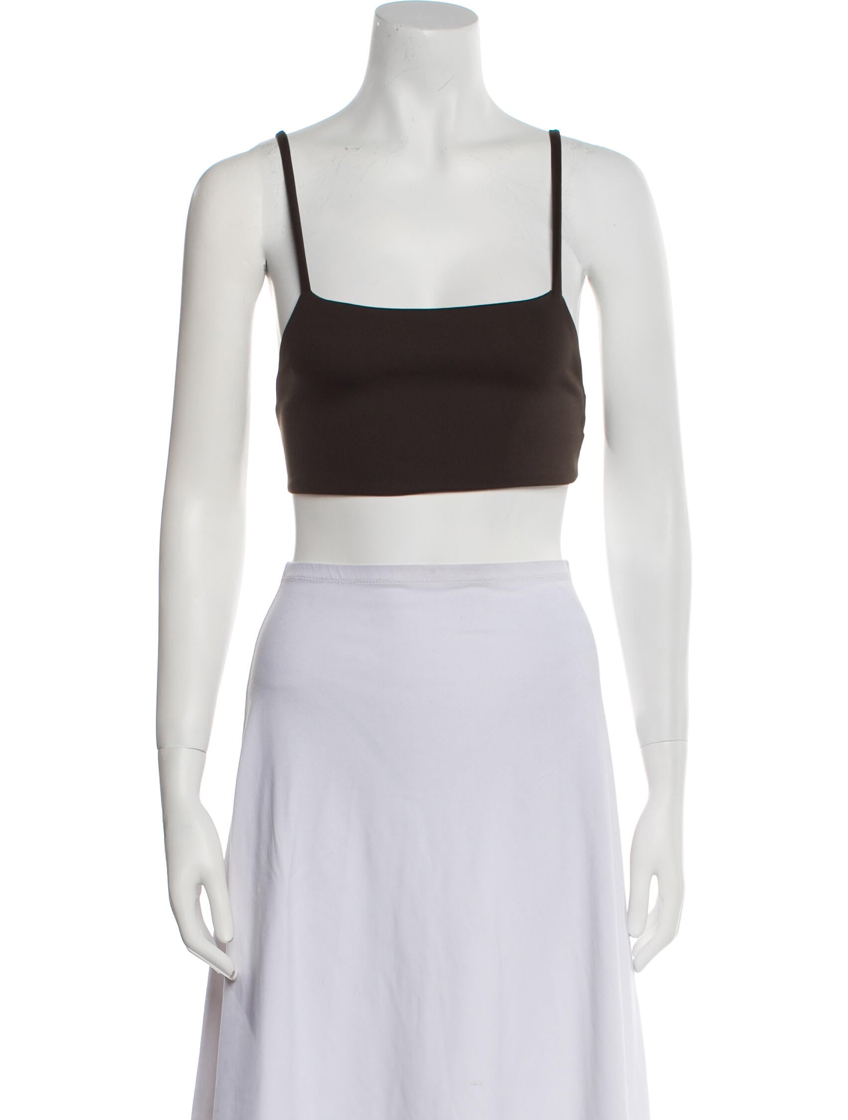 FFORME Square Neckline Sleeveless Crop Top