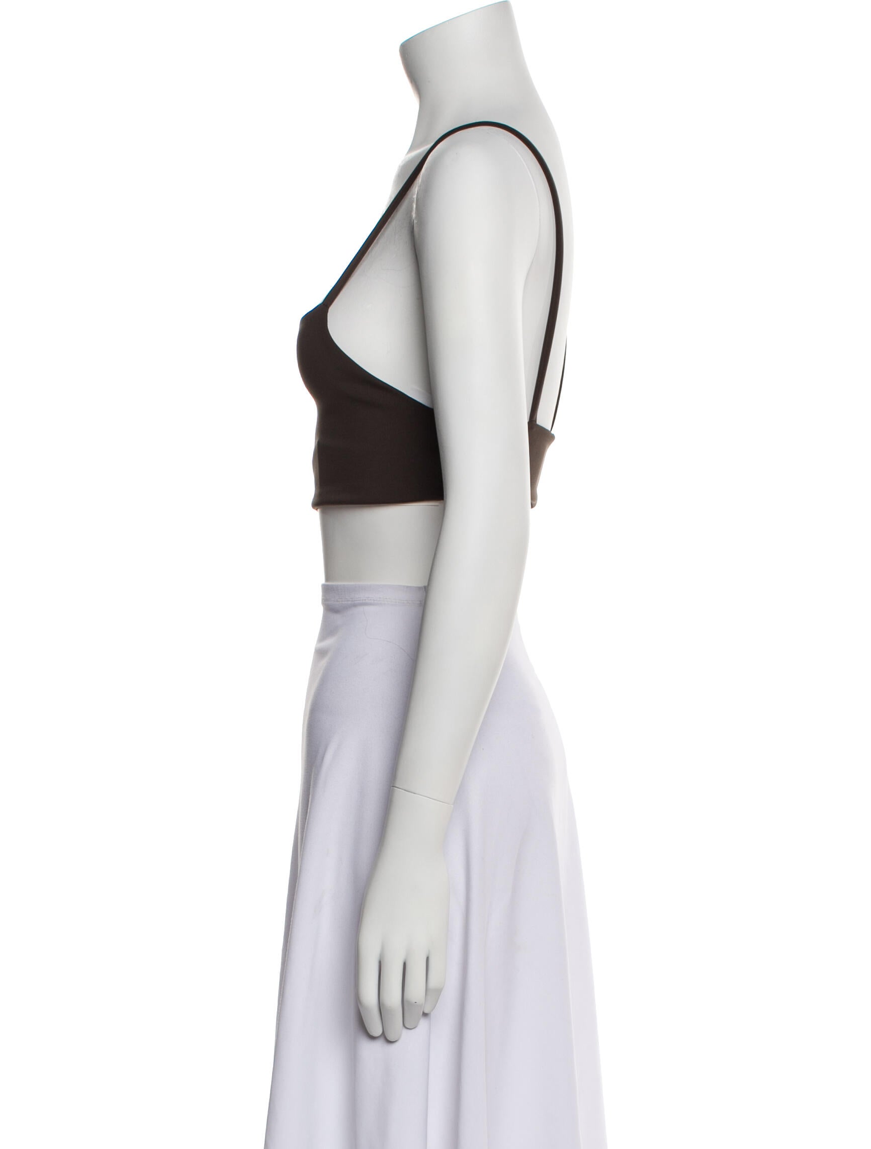 FFORME Square Neckline Sleeveless Crop Top