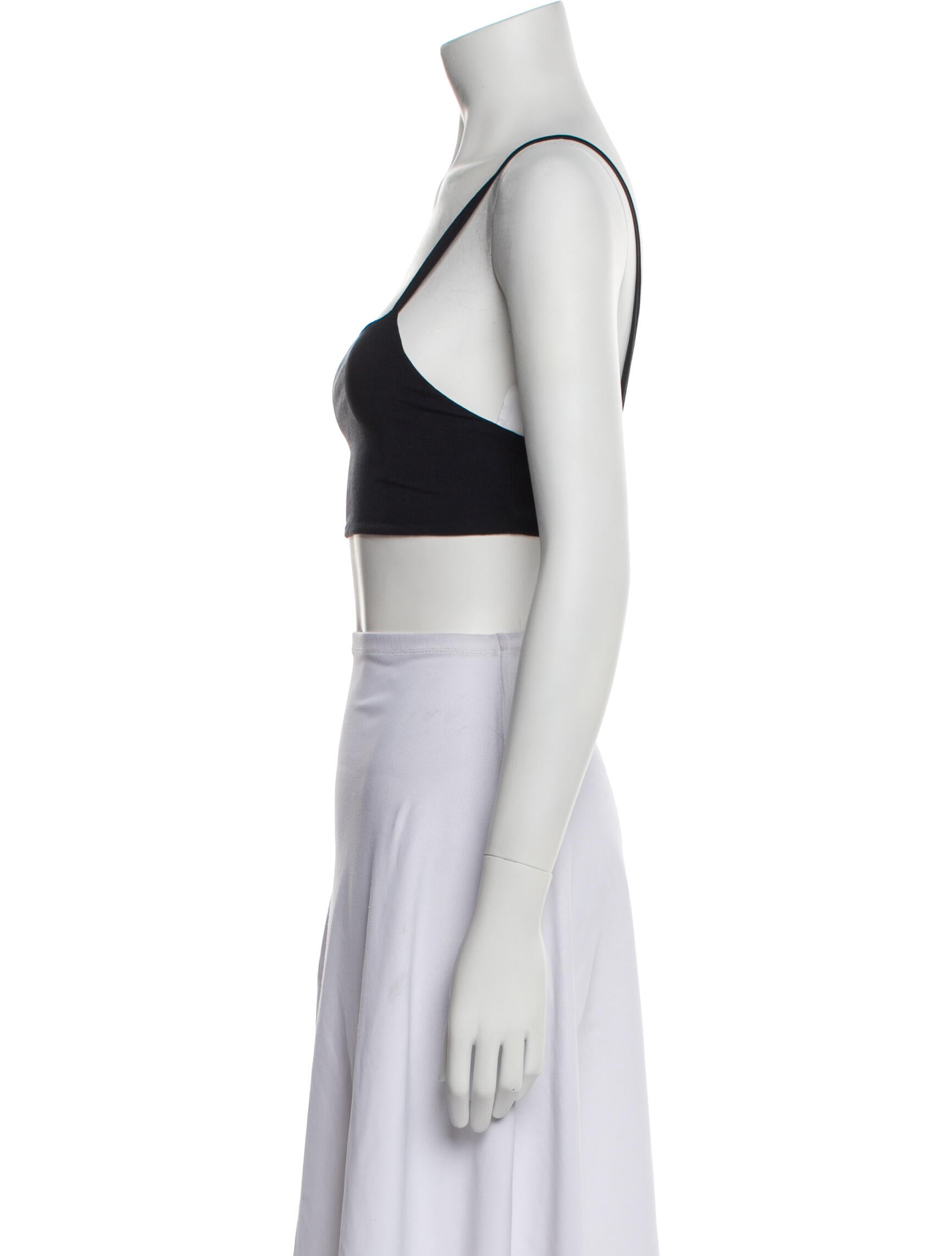 FFORME Square Neckline Sleeveless Crop Top