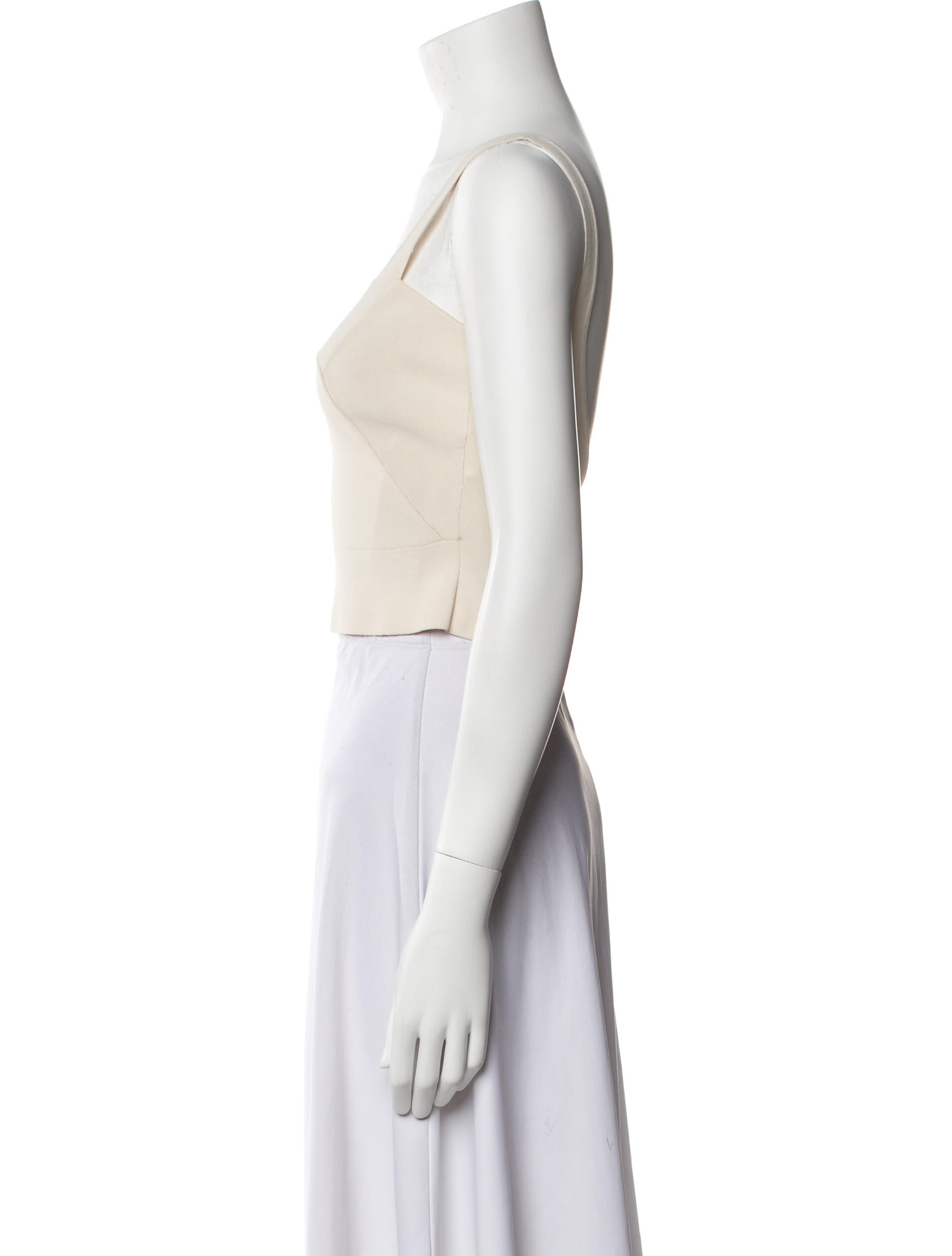 FFORME Square Neckline Sleeveless Crop Top