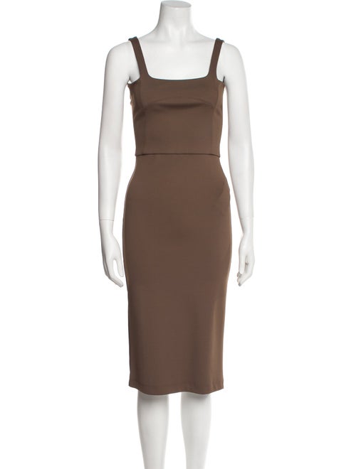 FFORME Square Neckline Midi Length Dress