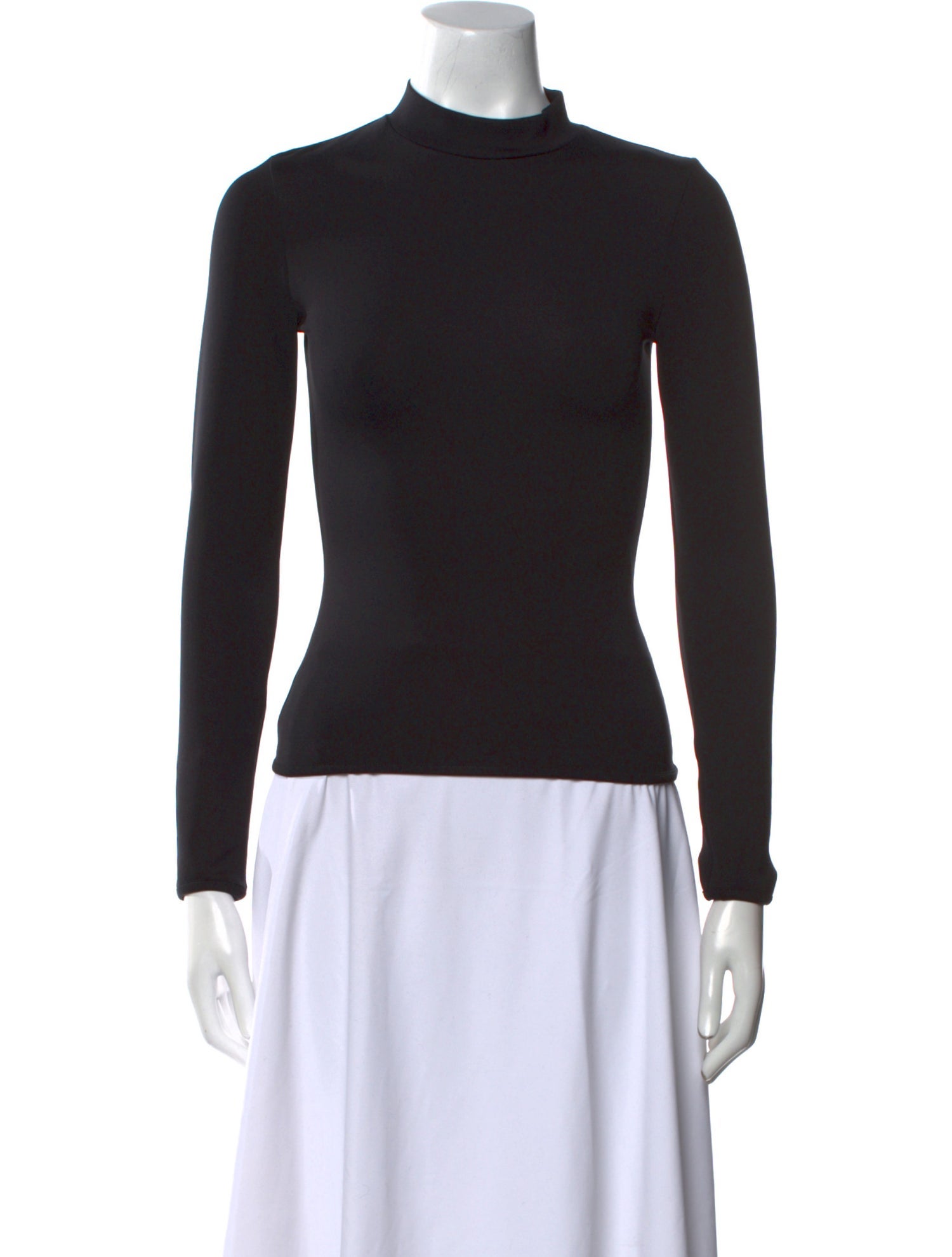 FFORME Silk Mock Neck Top