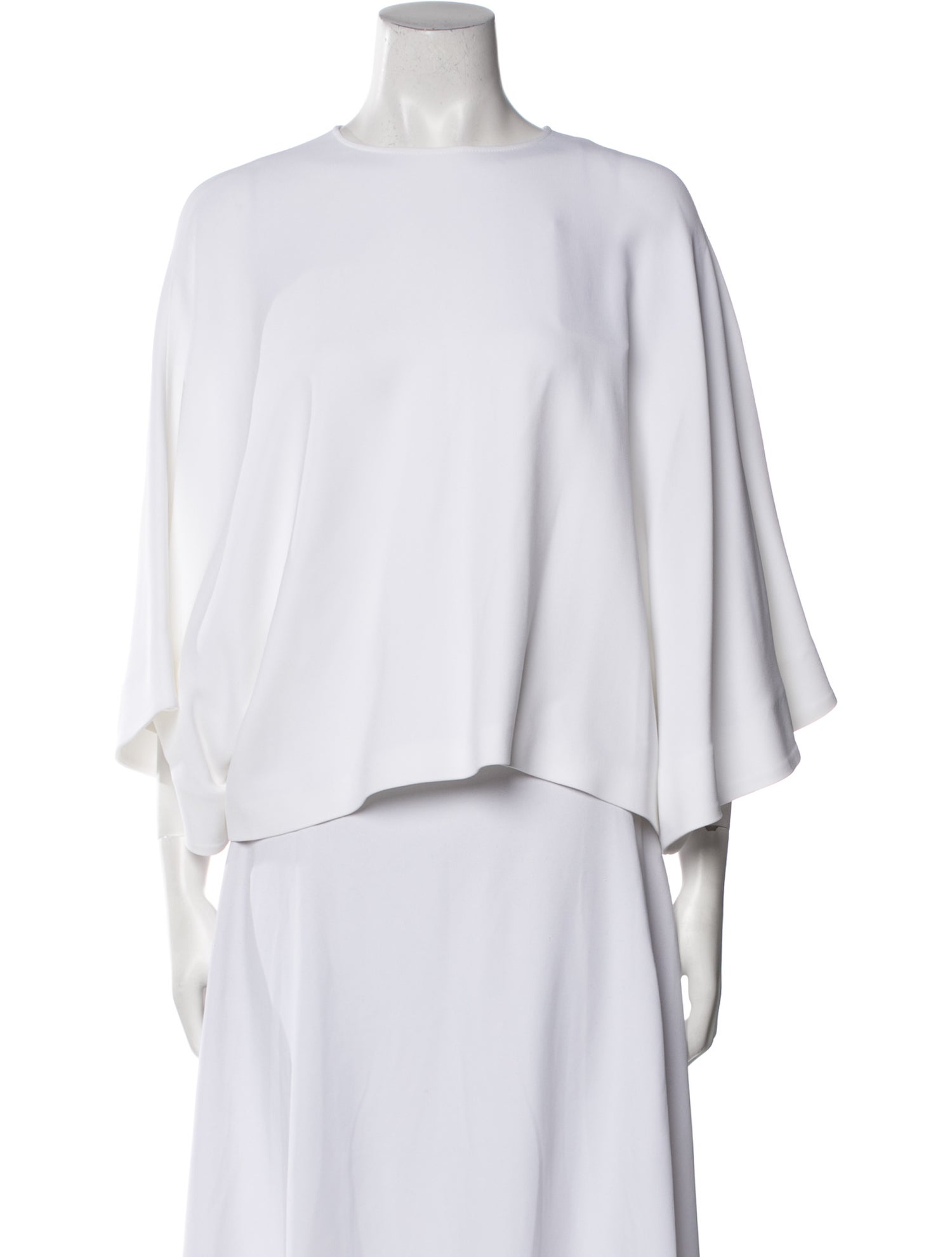 FFORME Bateau Neckline Three-Quarter Sleeve Crop Top w/ Tags