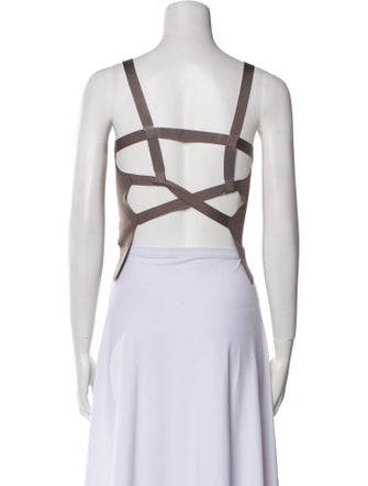 FFORME Scoop Neck Sleeveless Crop Top