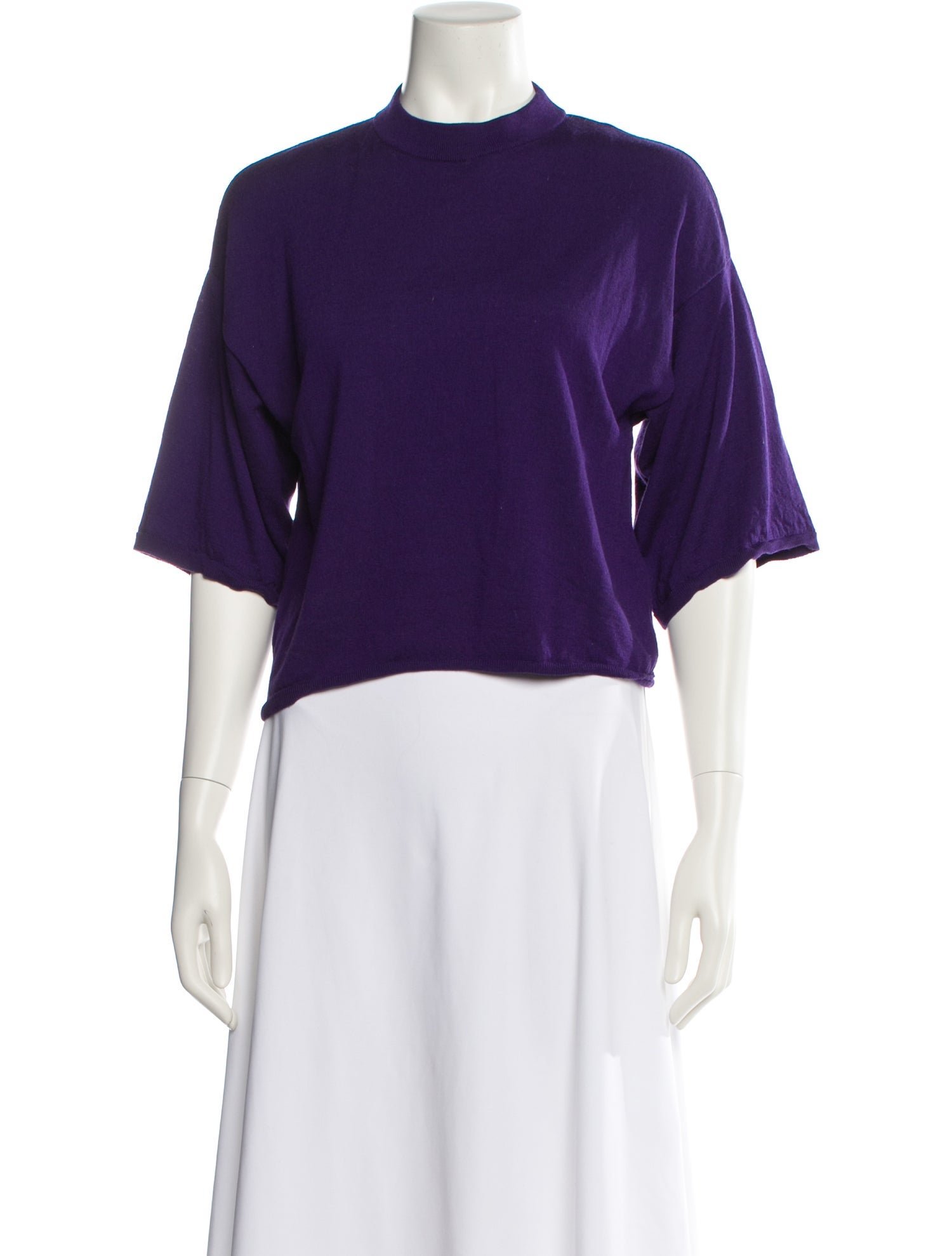 FFORME Wool Mock Neck Crop Top