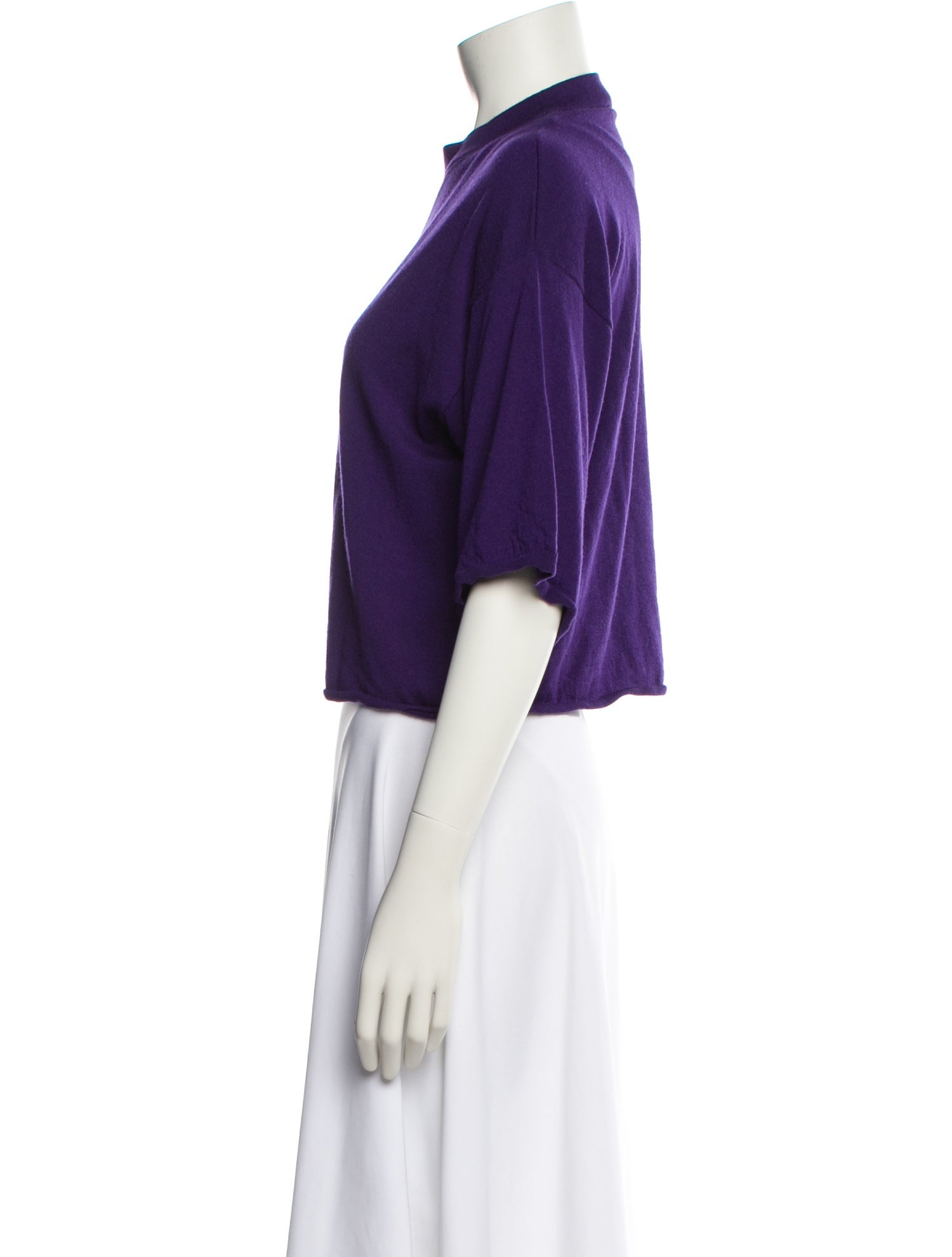 FFORME Wool Mock Neck Crop Top