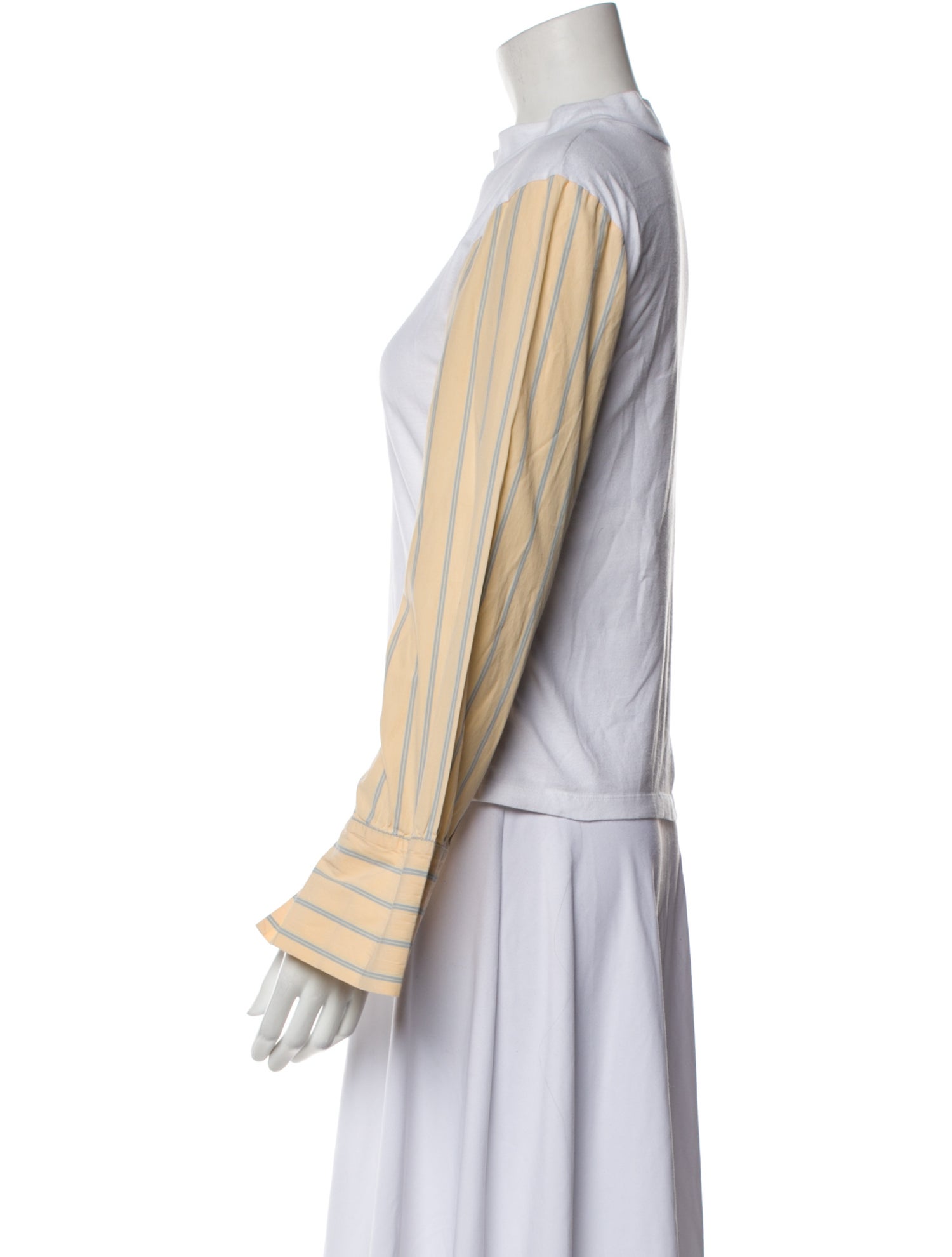 Destree Striped Mock Neck Top