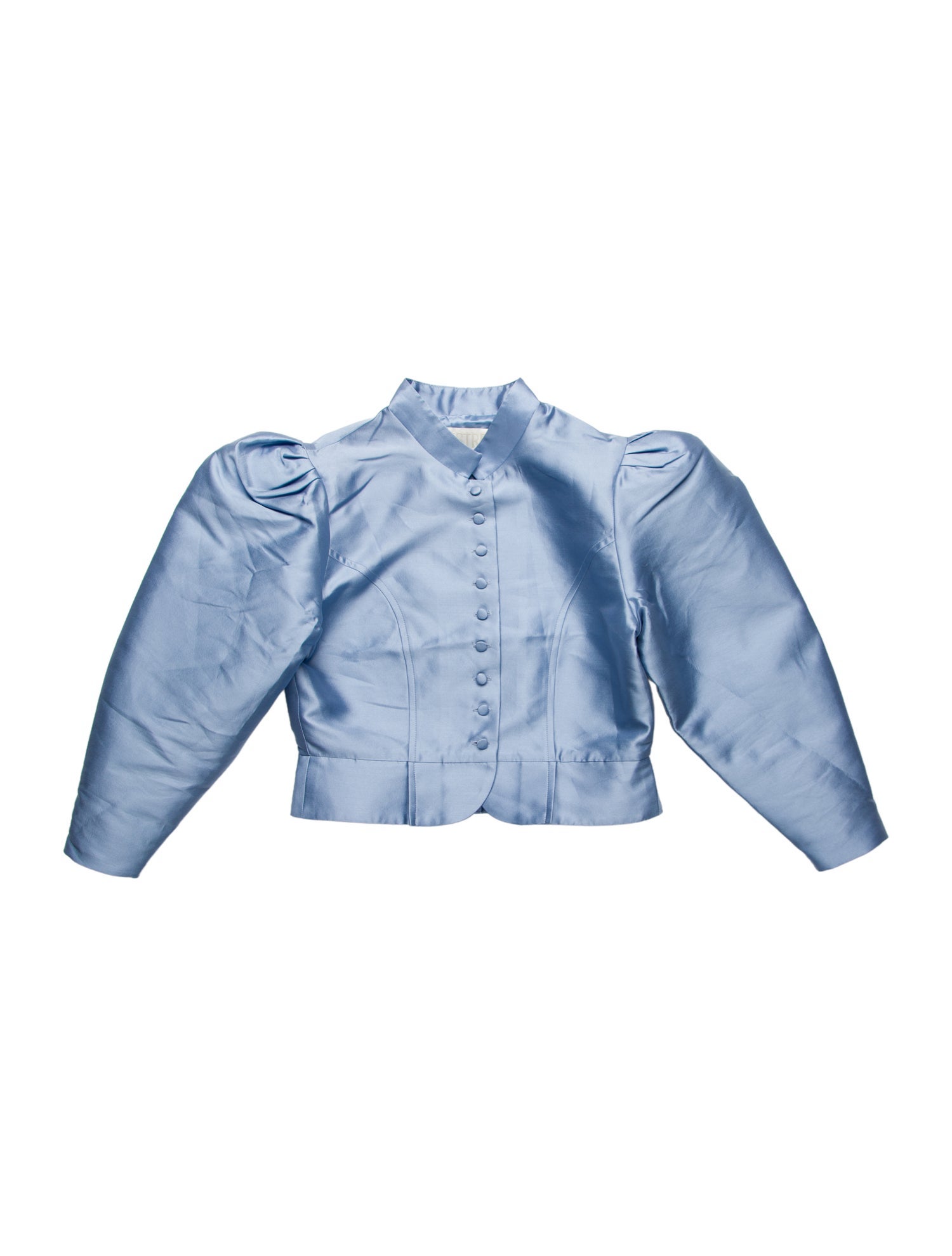 Destree Mock Neck Three-Quarter Sleeve Crop Top