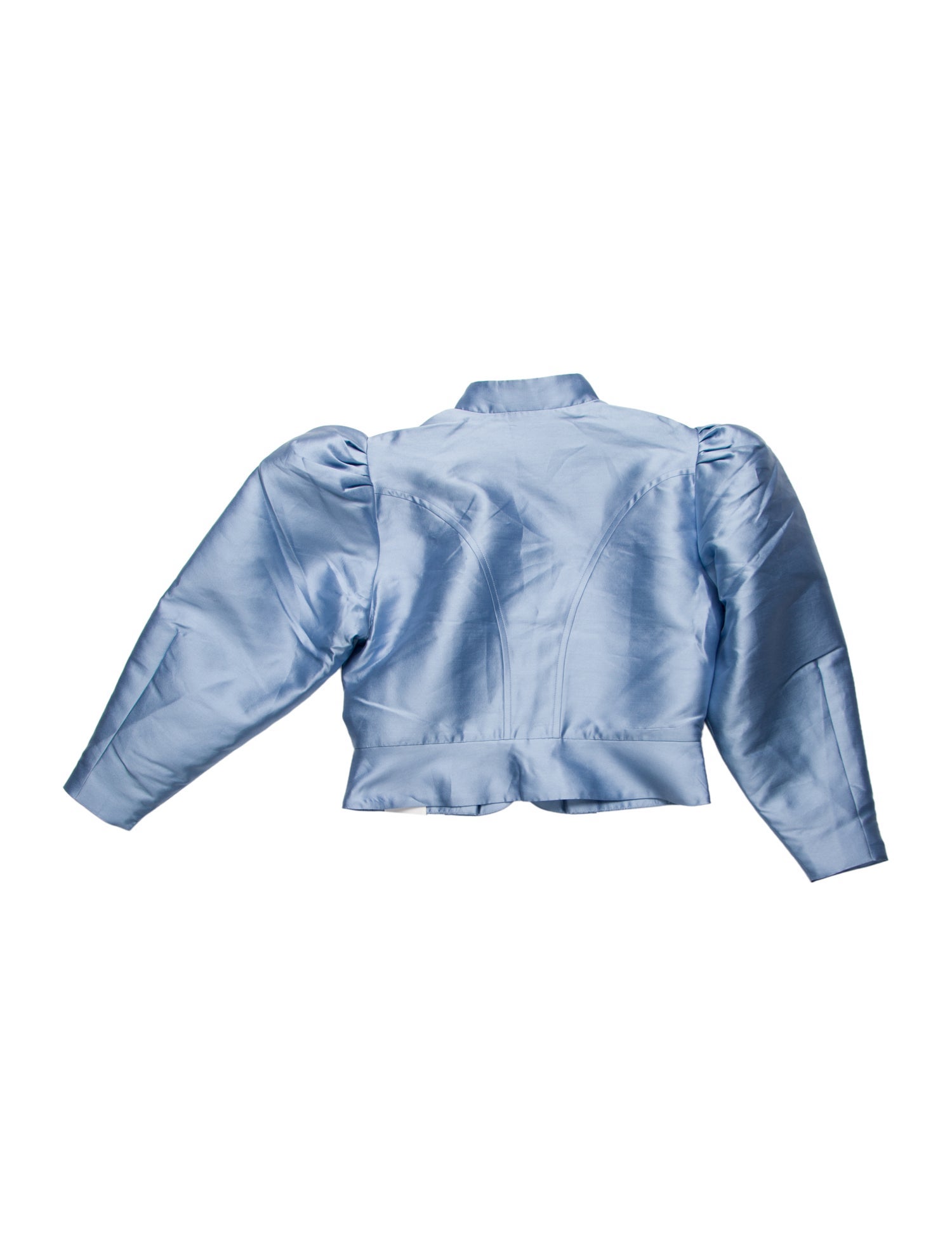 Destree Mock Neck Three-Quarter Sleeve Crop Top