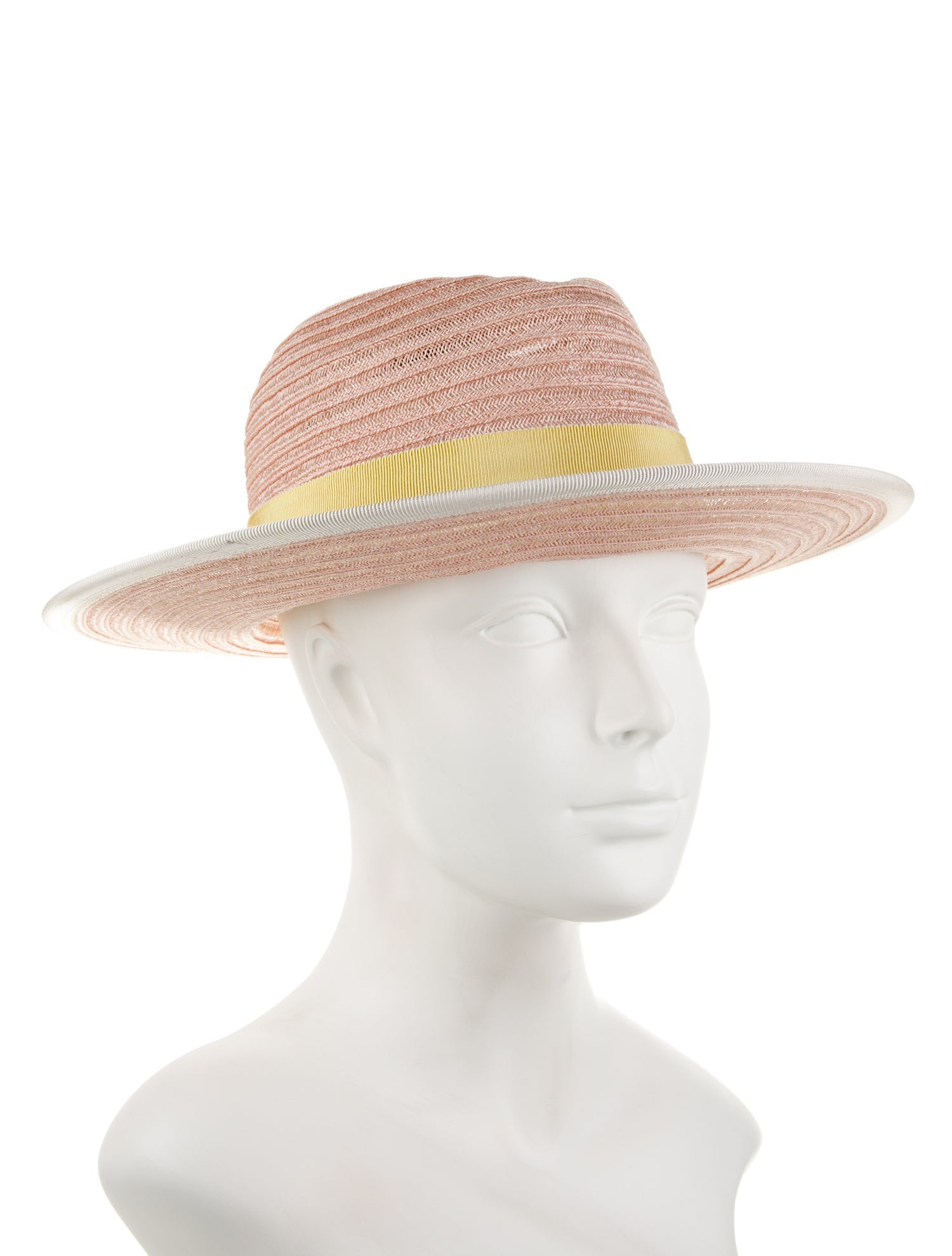 Destree DEstree Woven Grosgrain Ribbon & Straw Hat w Tag