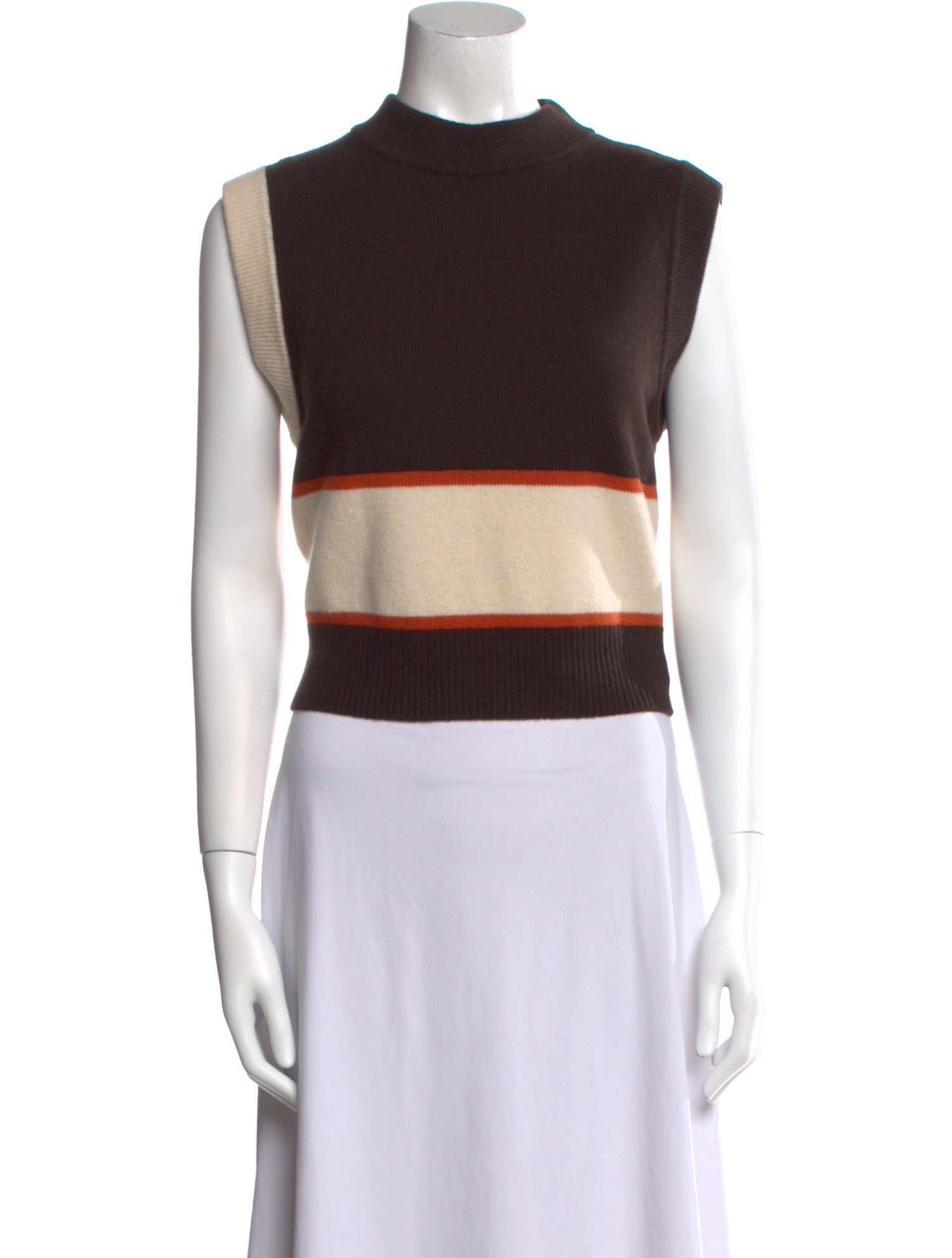 Destree Merino Wool Colorblock Pattern Crop Top w/ Tags