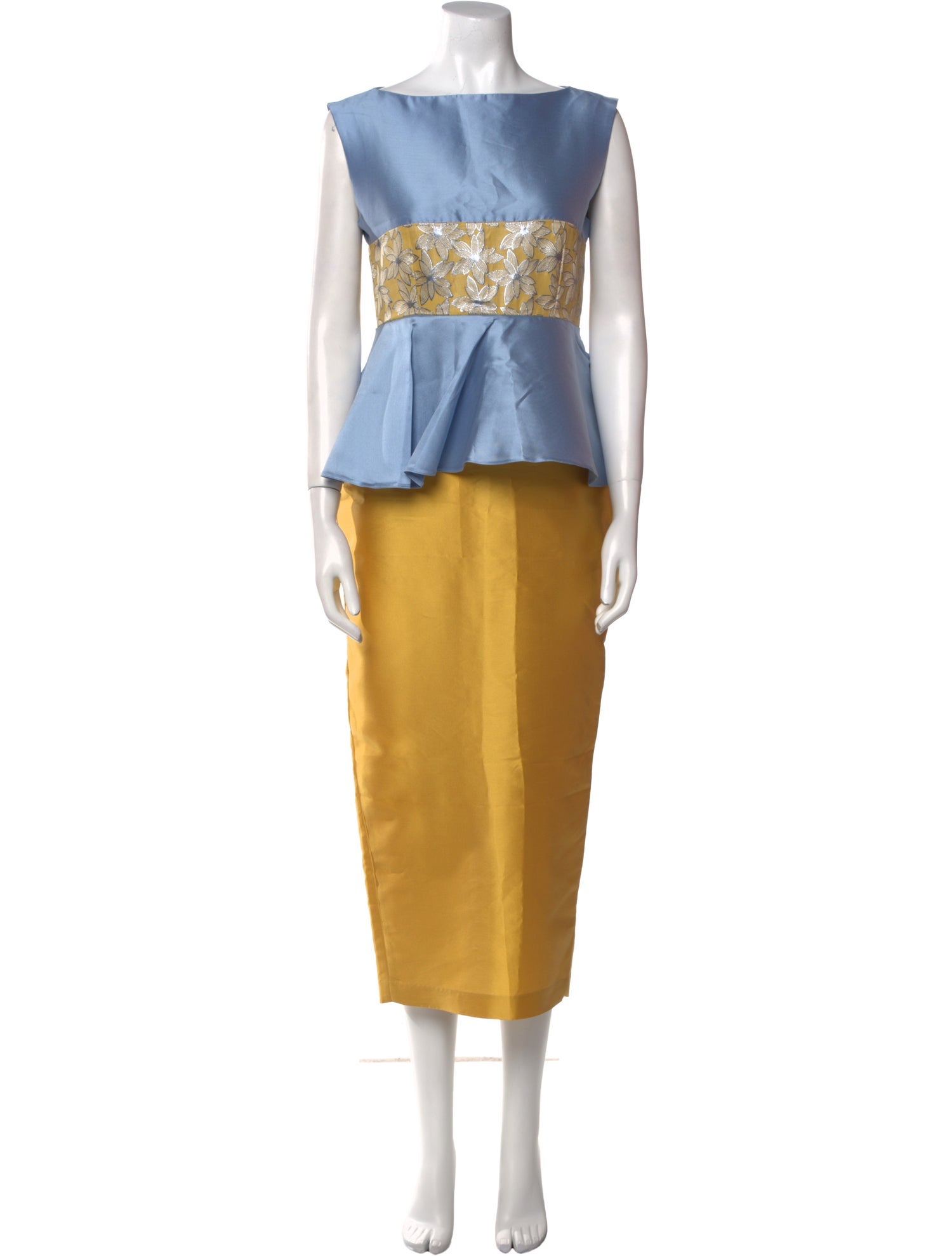 Destree Bateau Neckline Long Dress