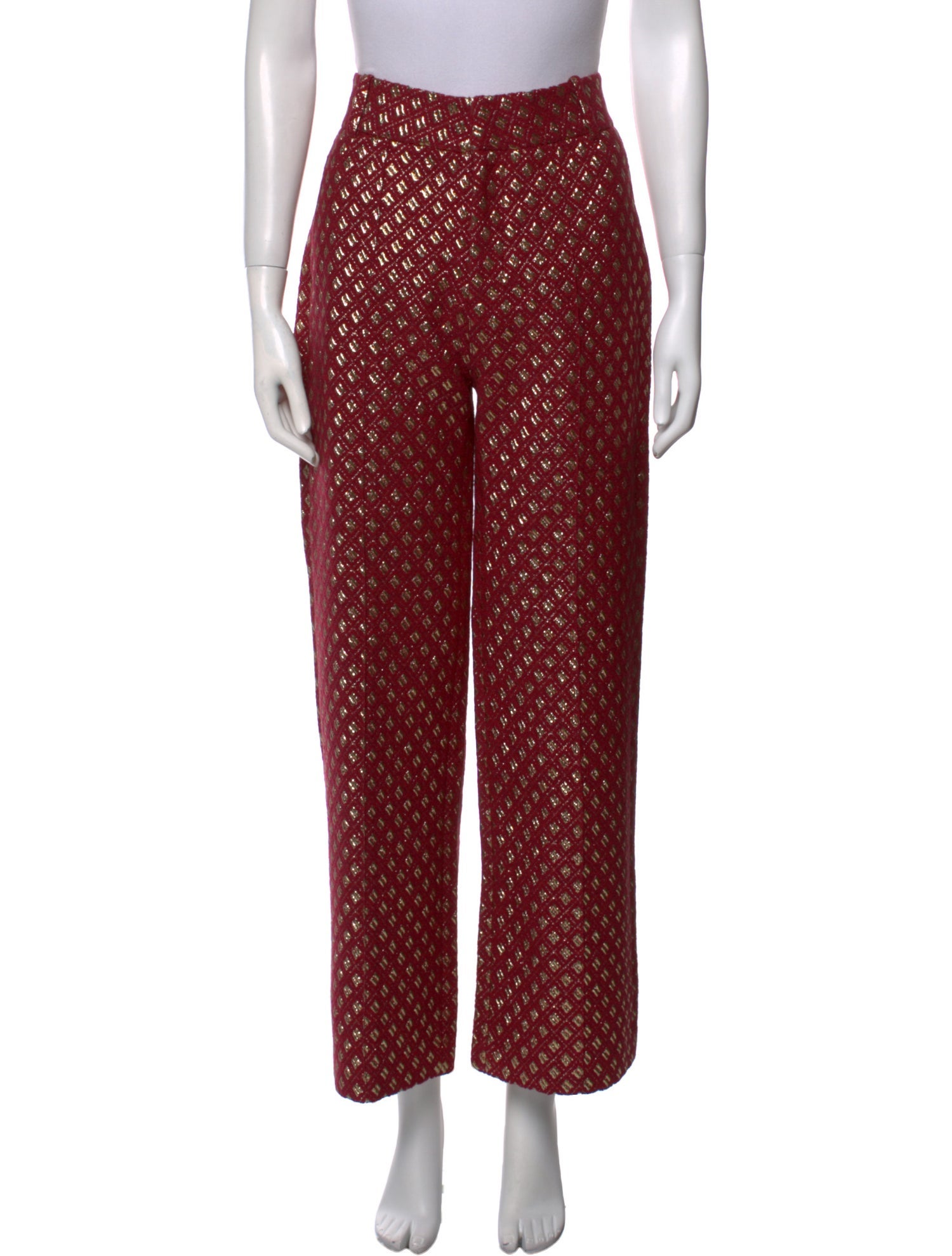 Destree Plaid Print Wide Leg Pants