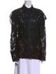 Francesco Scognamiglio Lace Pattern Long Sleeve Button-Up Top