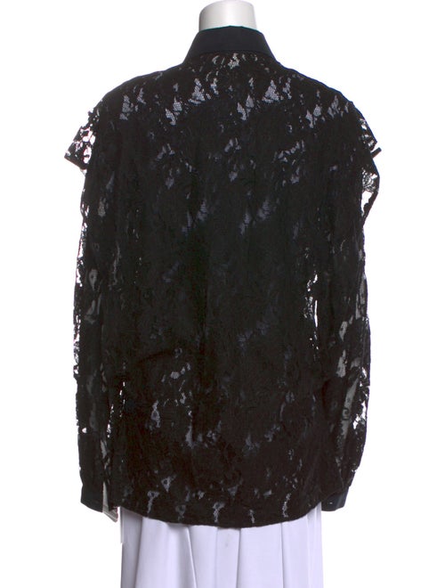 Francesco Scognamiglio Lace Pattern Long Sleeve Button-Up Top