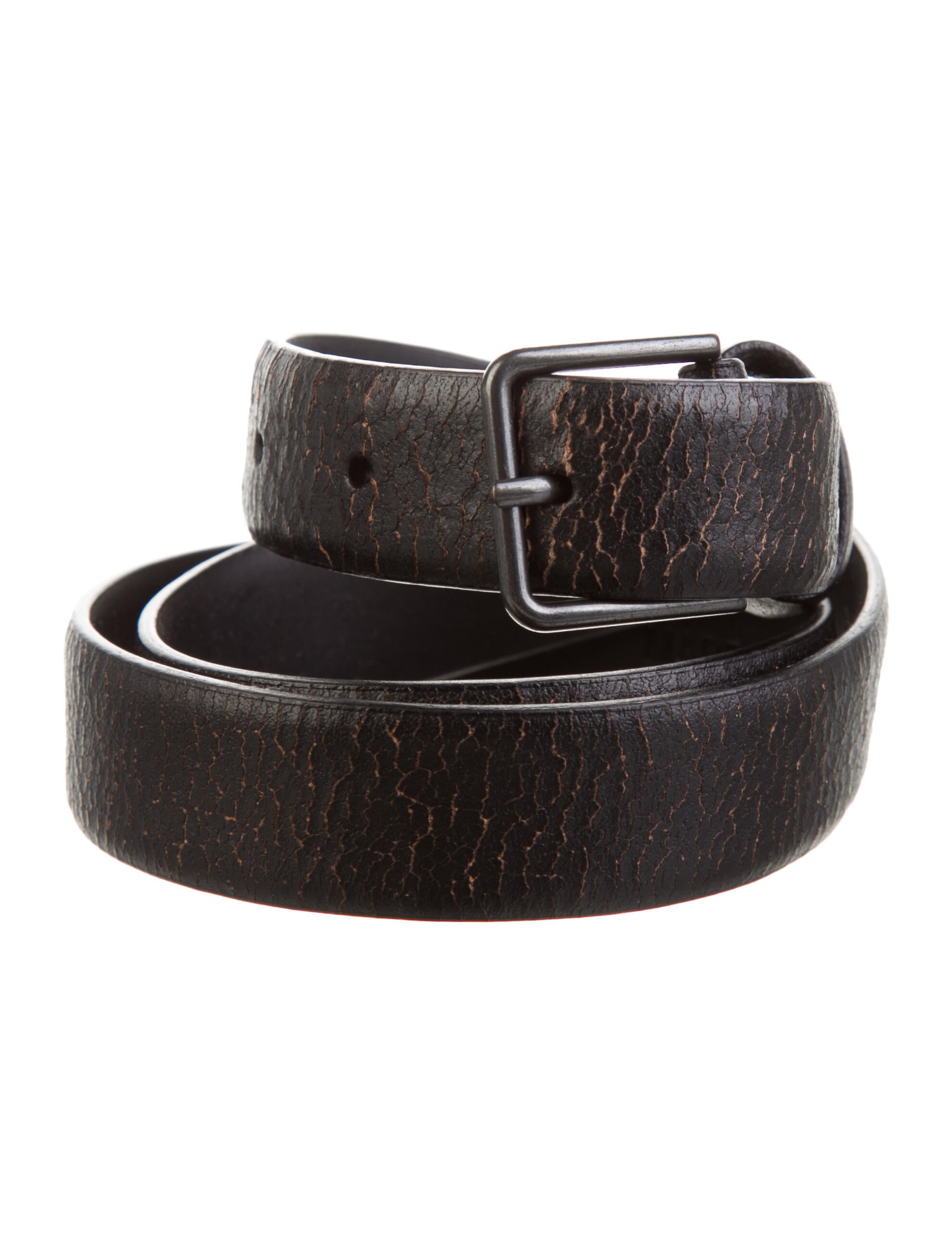 First Genuine Leather Skinny Leather Belt Black Belts, Accessories