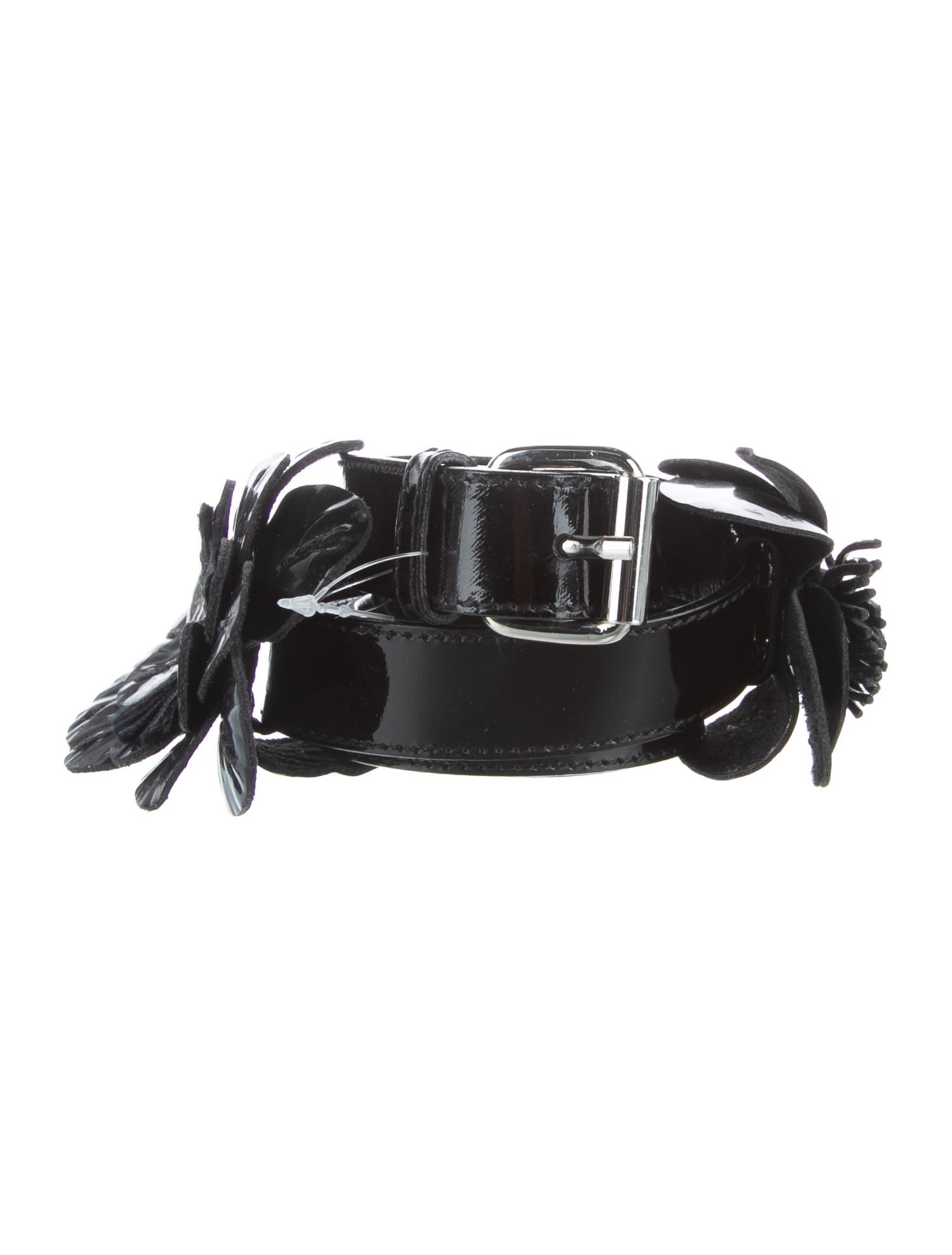 First Genuine Leather Skinny Patent Leather Waist Belt