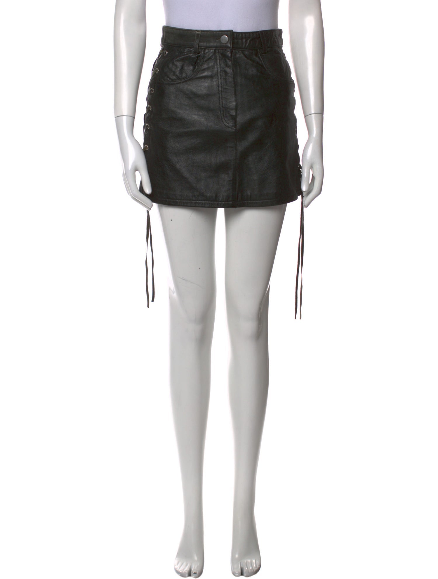 First Genuine Leather Leather Mini Skirt