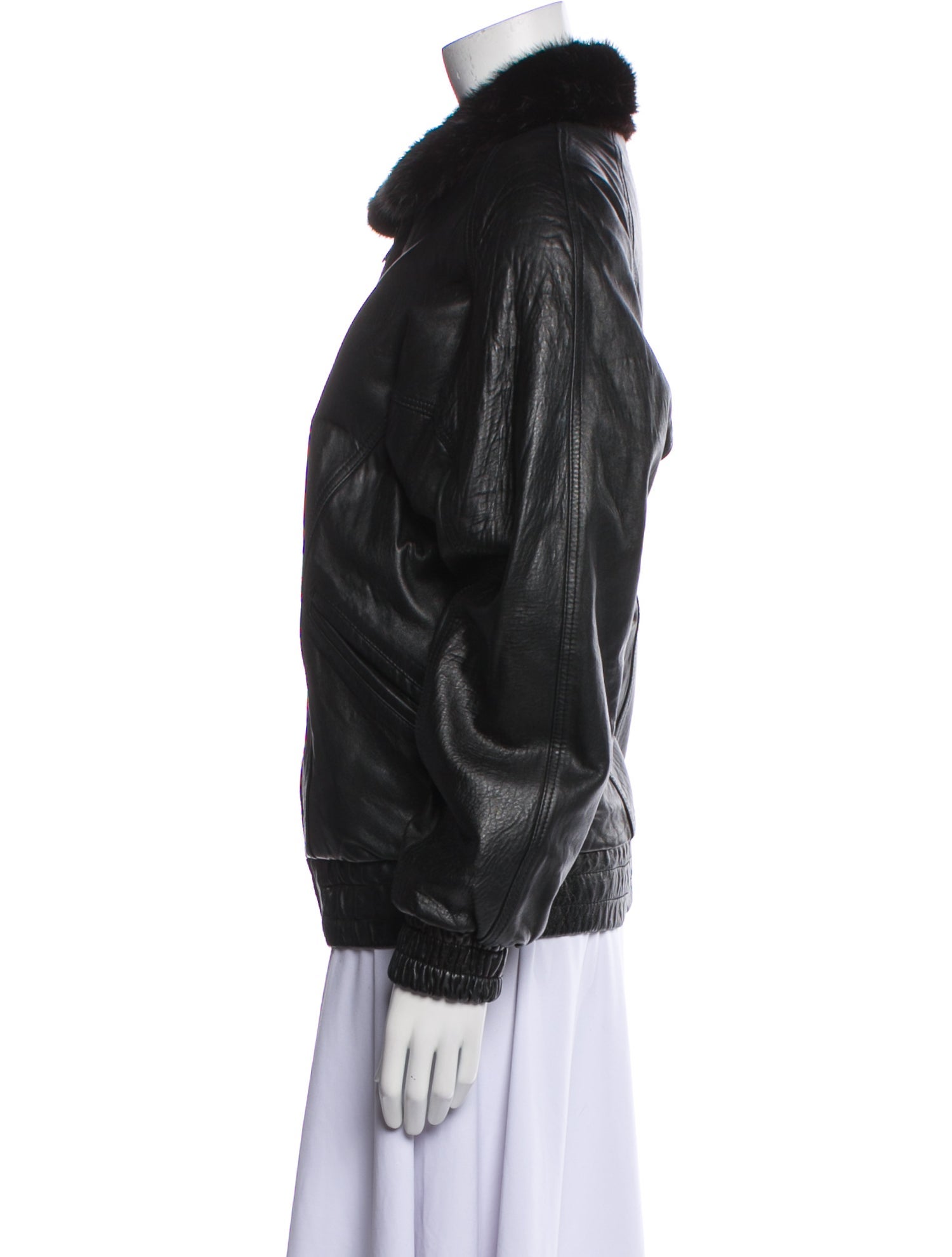 First Genuine Leather Leather Bomber Jacket