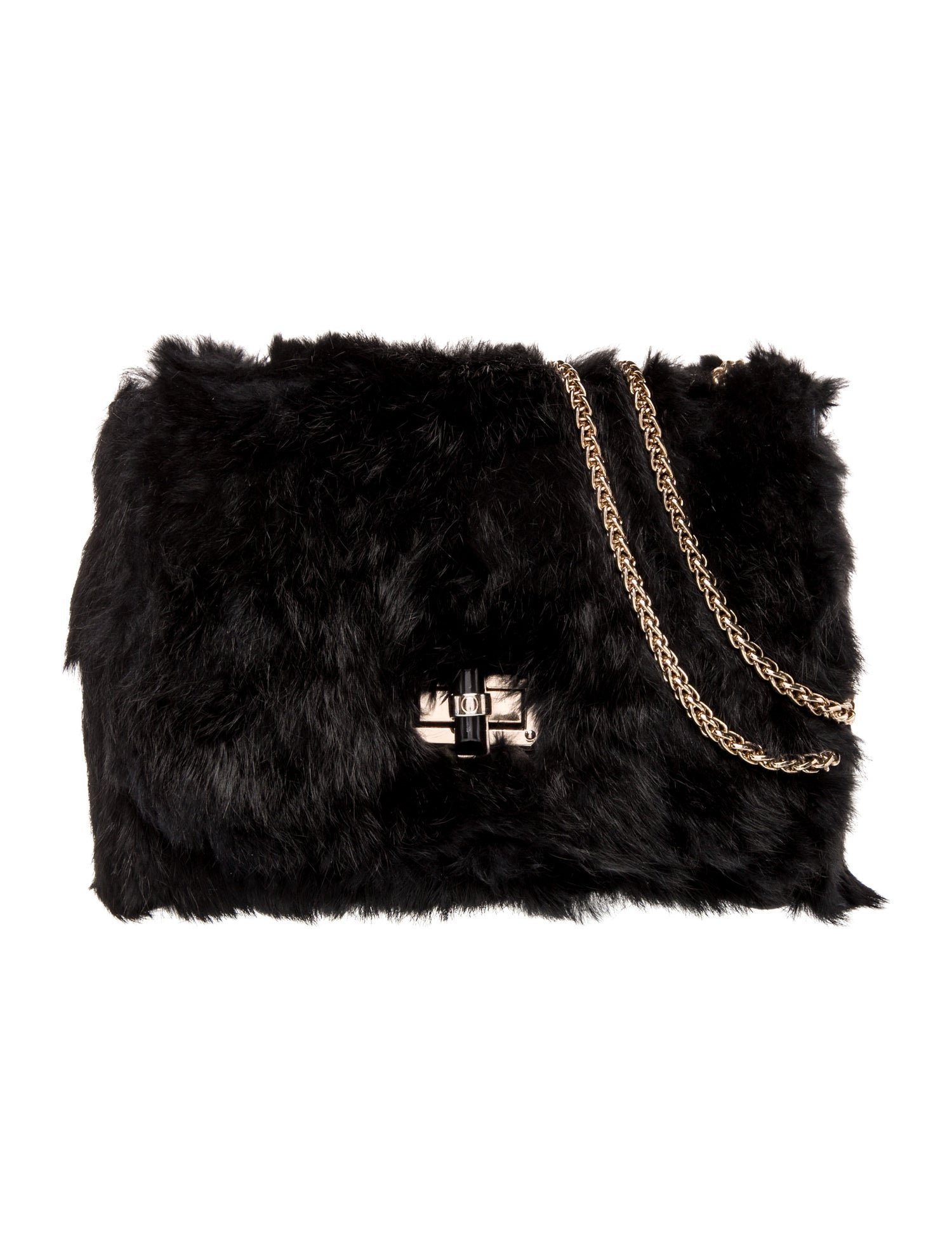 First Genuine Leather Fur Evening Bag