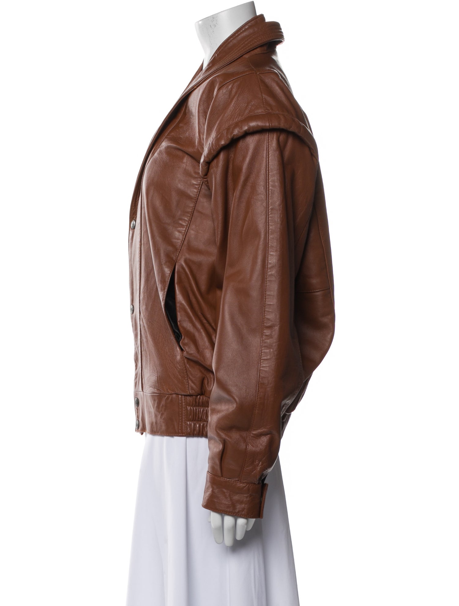 First Genuine Leather Leather Bomber Jacket