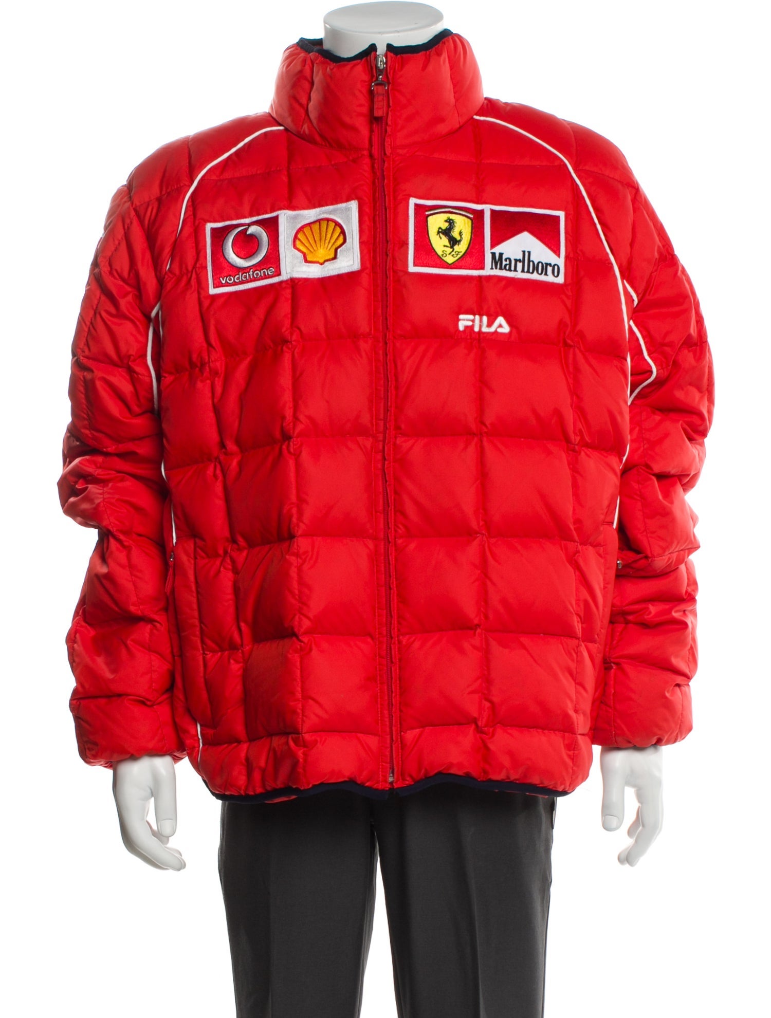 FILA x Ferrari Graphic Print Puffer Coat