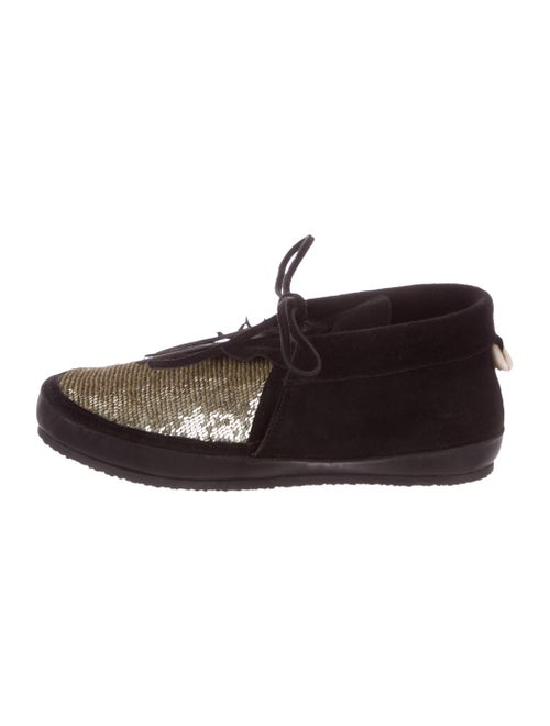 Figue Suede Embellished Booties Black