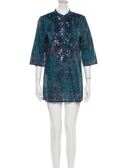 Figue Paisley Print Mini Dress