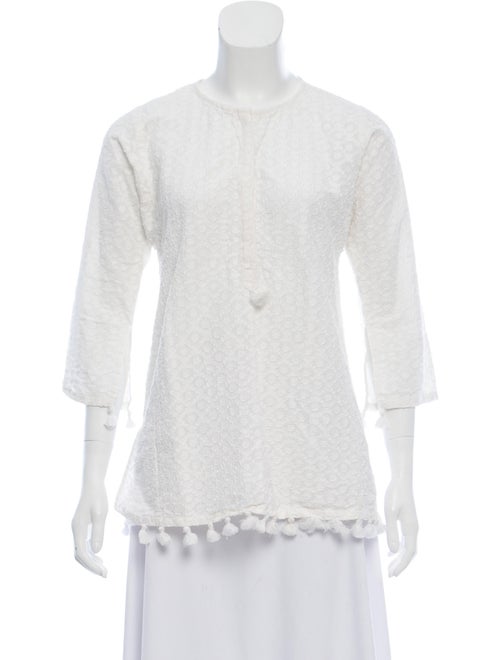 Figue Textured Knit Tunic White