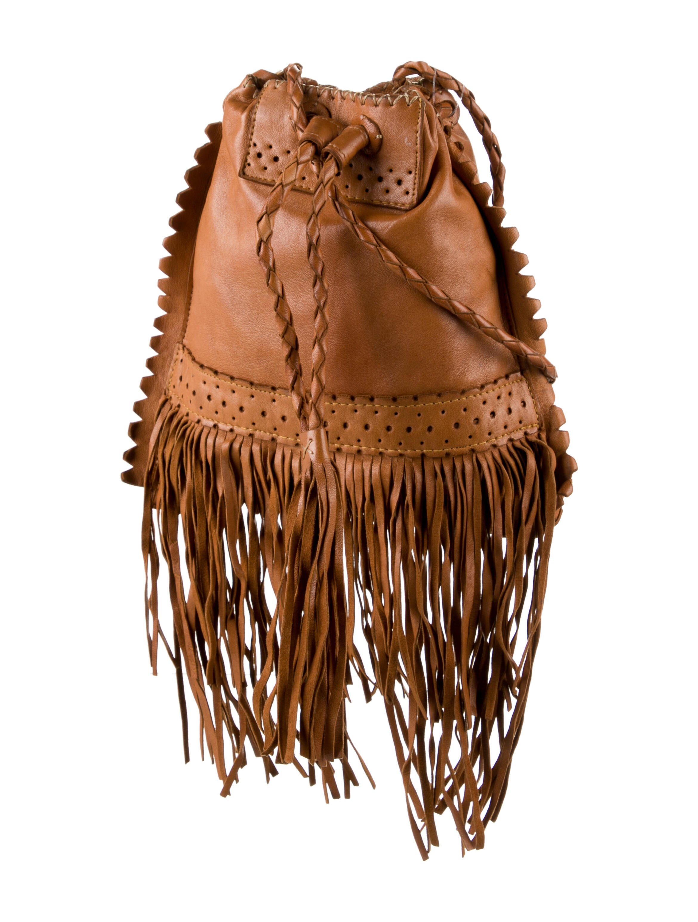 Figue Leather Fringe Crossbody Bag Brown Crossbody Bags, Handbags