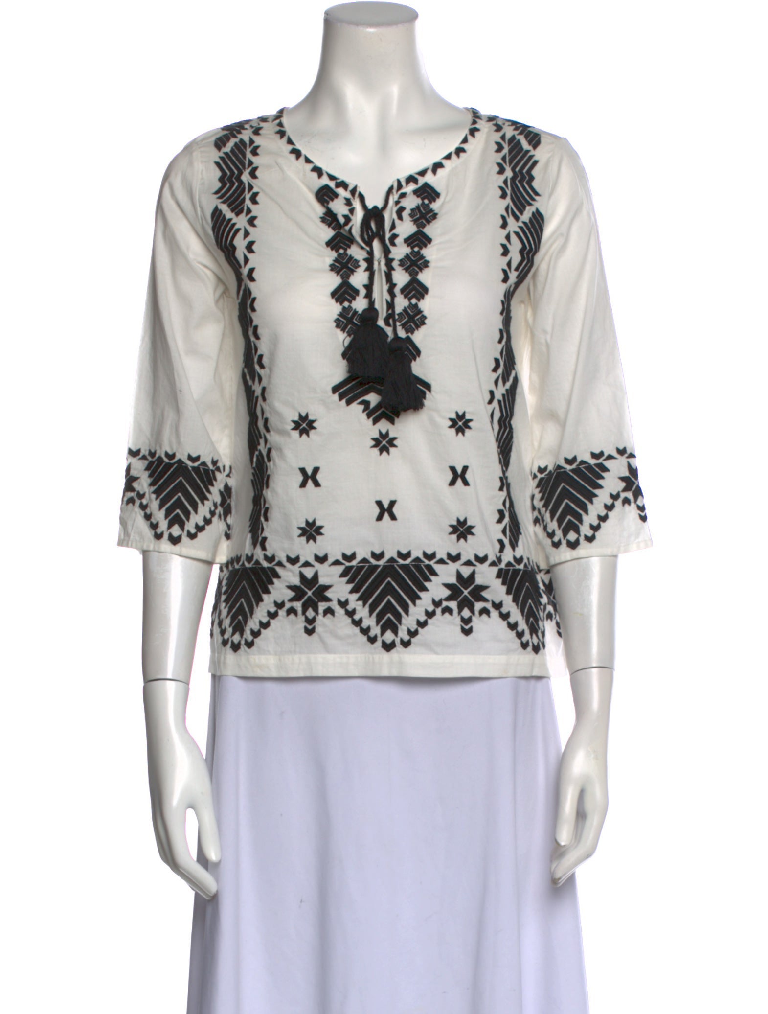 Figue Printed V-Neck Blouse